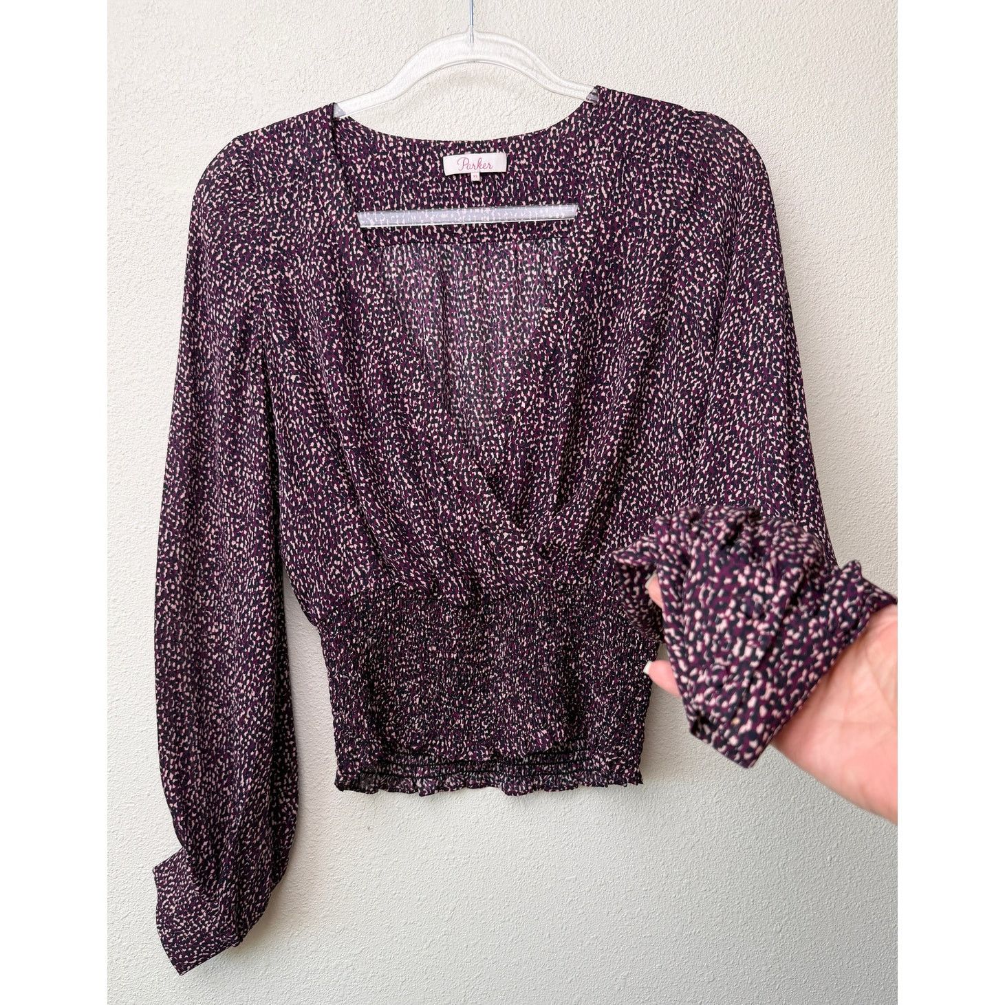 Parker Parker Matilda Funfetti Silk Blouse Women XS Purple Size XS / US 0-2 / IT 36-38 - 3 Thumbnail