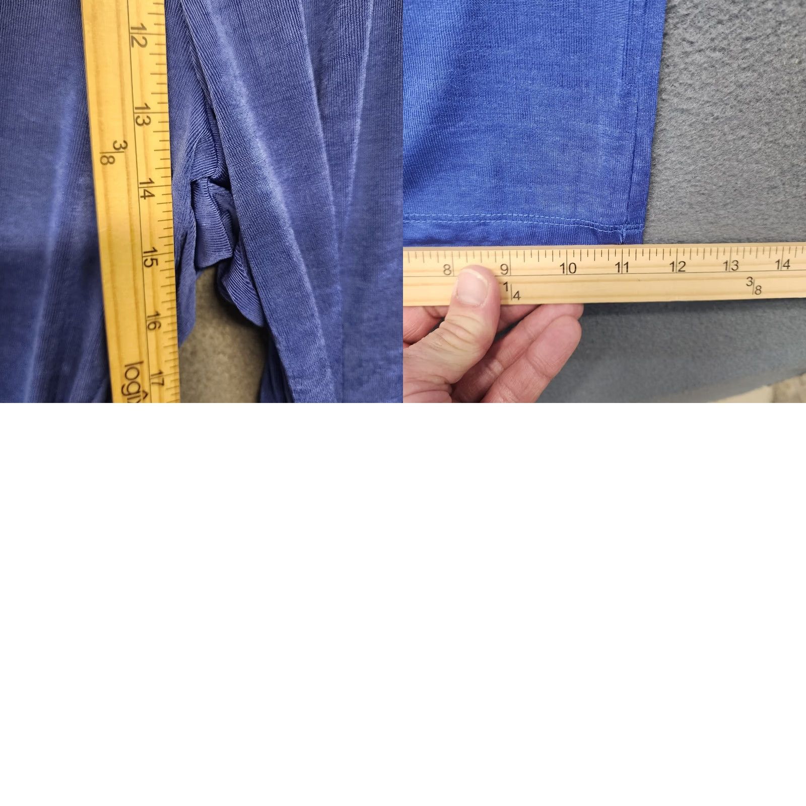 Vintage Slinky Brand Pants Womens P2XL Blue Stretch Knit Lounge Pull On Wide-Leg Ankle Liquid Size 40" / US 18 - 8 Thumbnail