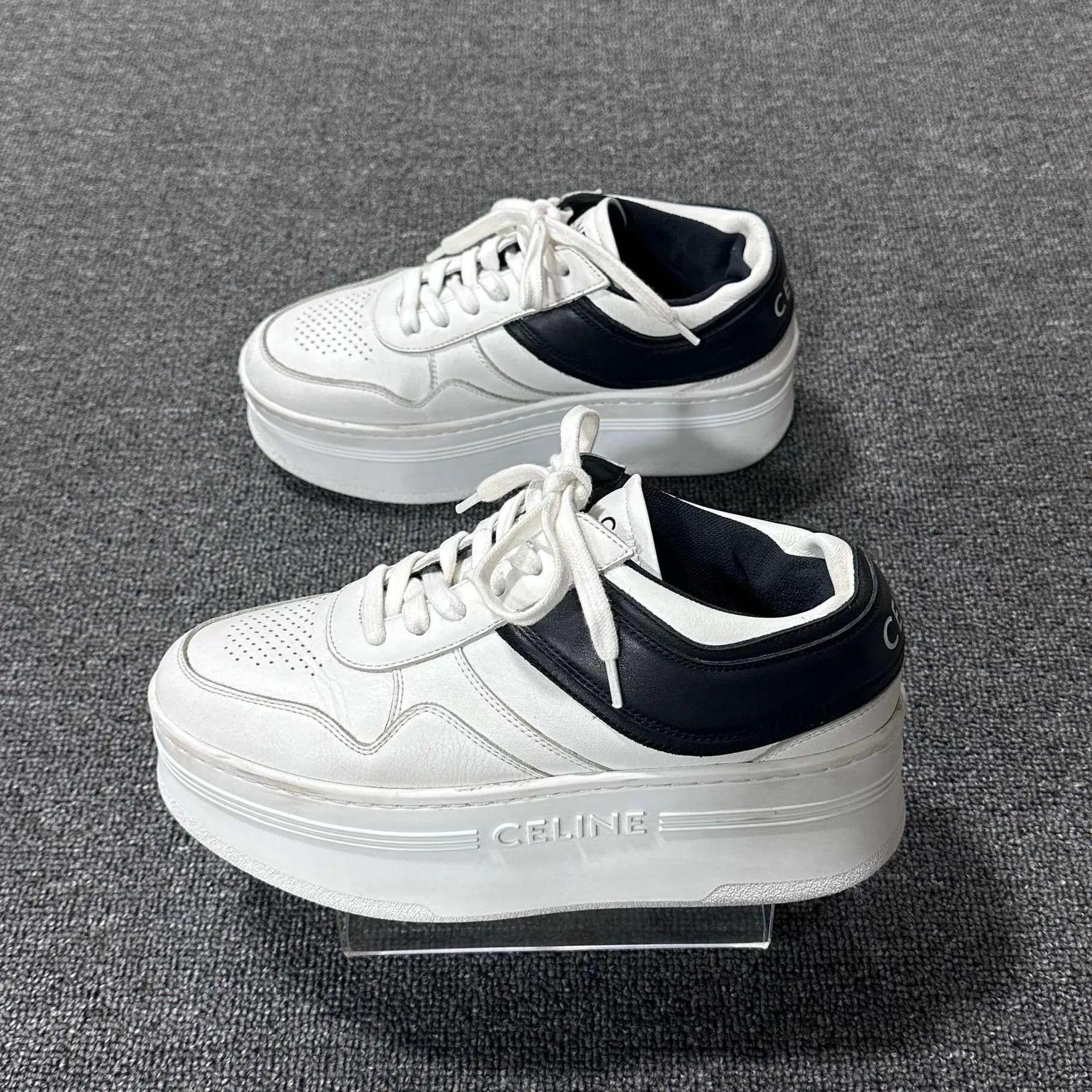 Celine Celine white letter logo platform skate shoes 37 98 new Size US 6.5 / IT 36.5 - 3 Thumbnail