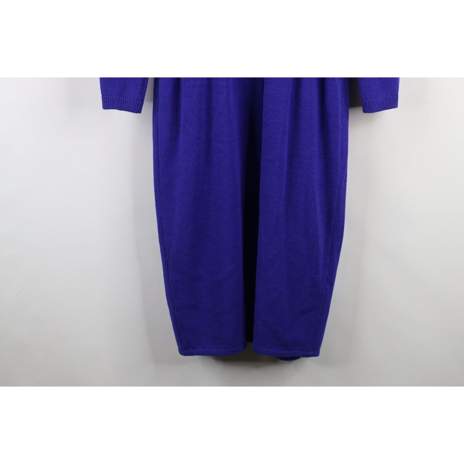 St. John × Vintage Vintage 70s 80s St John Marie Gray Wool Knit Sweater Dress Size M / US 6-8 / IT 42-44 - 4 Thumbnail