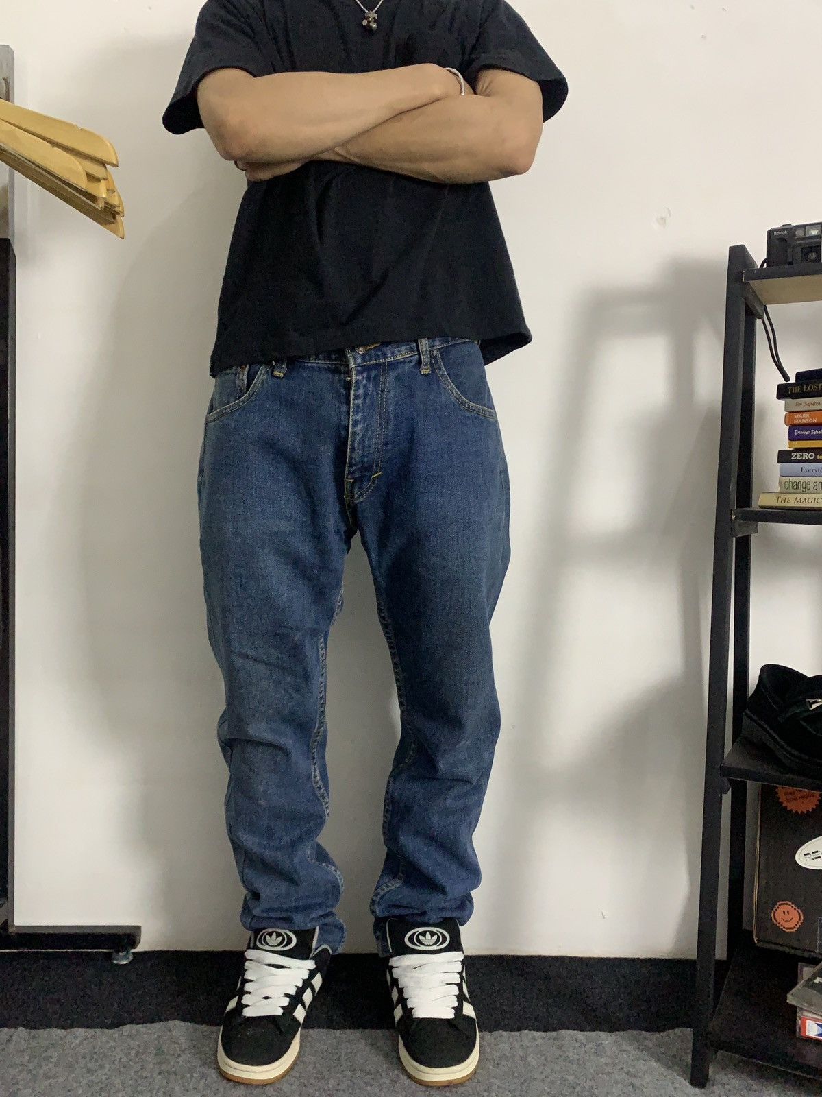 Levi's × Vintage Vintage Blue 'Levi's 505' Straight Fit Longpants Size US 33 - 3 Thumbnail
