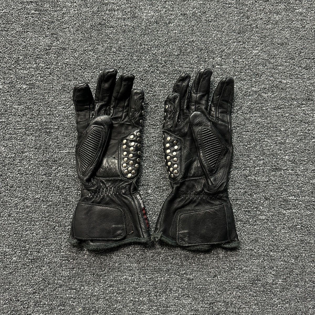 Genuine Leather Vintage IXS Leather Biker Moto Gloves Size ONE SIZE - 3 Thumbnail