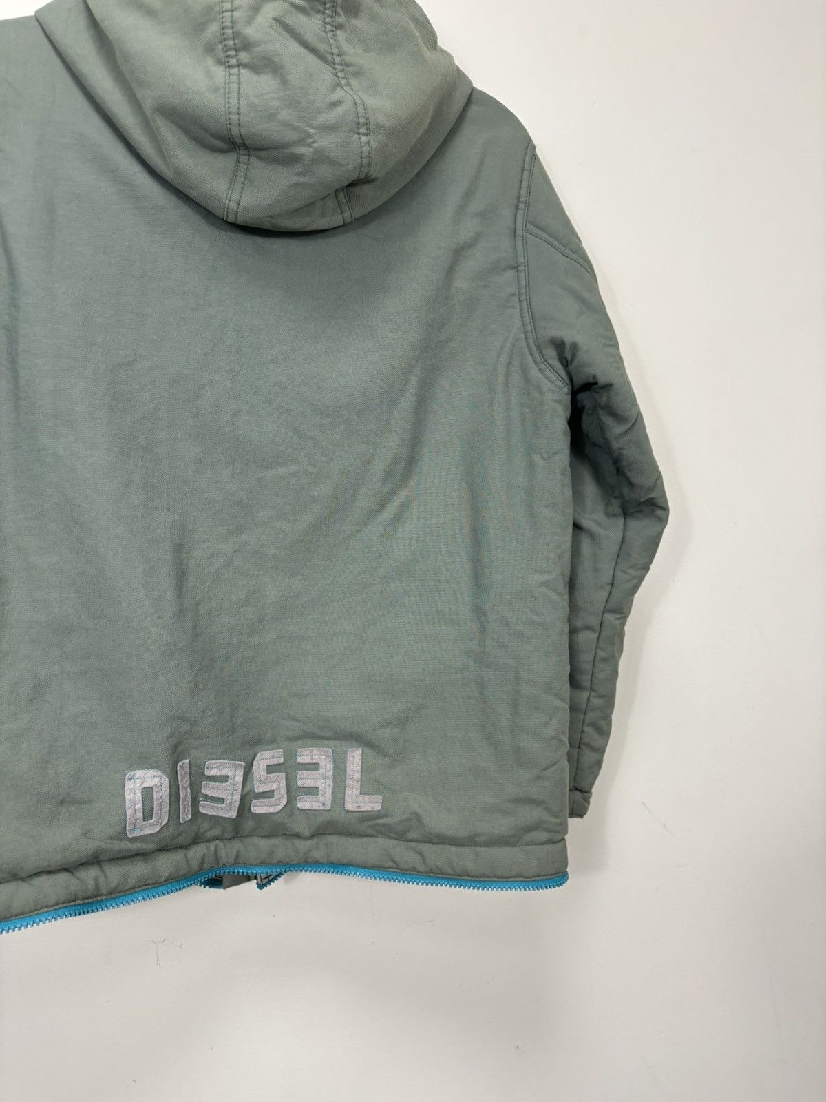 Diesel Vintage Diesel Women’s Y2K Hype Hooded Avant Garde Jacket Size L / US 10 / IT 46 - 15 Thumbnail