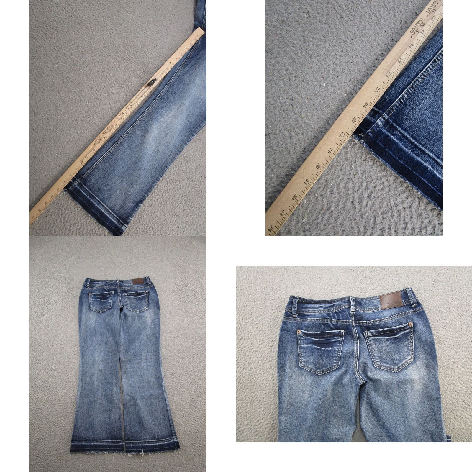 Vintage Maurices Button Fly Bootcut Blue Stretch Denim Jeans Womens Size 5/6 X Short - Used Condition - eBay Size 28" / US 6 / IT 42 - 8 Thumbnail