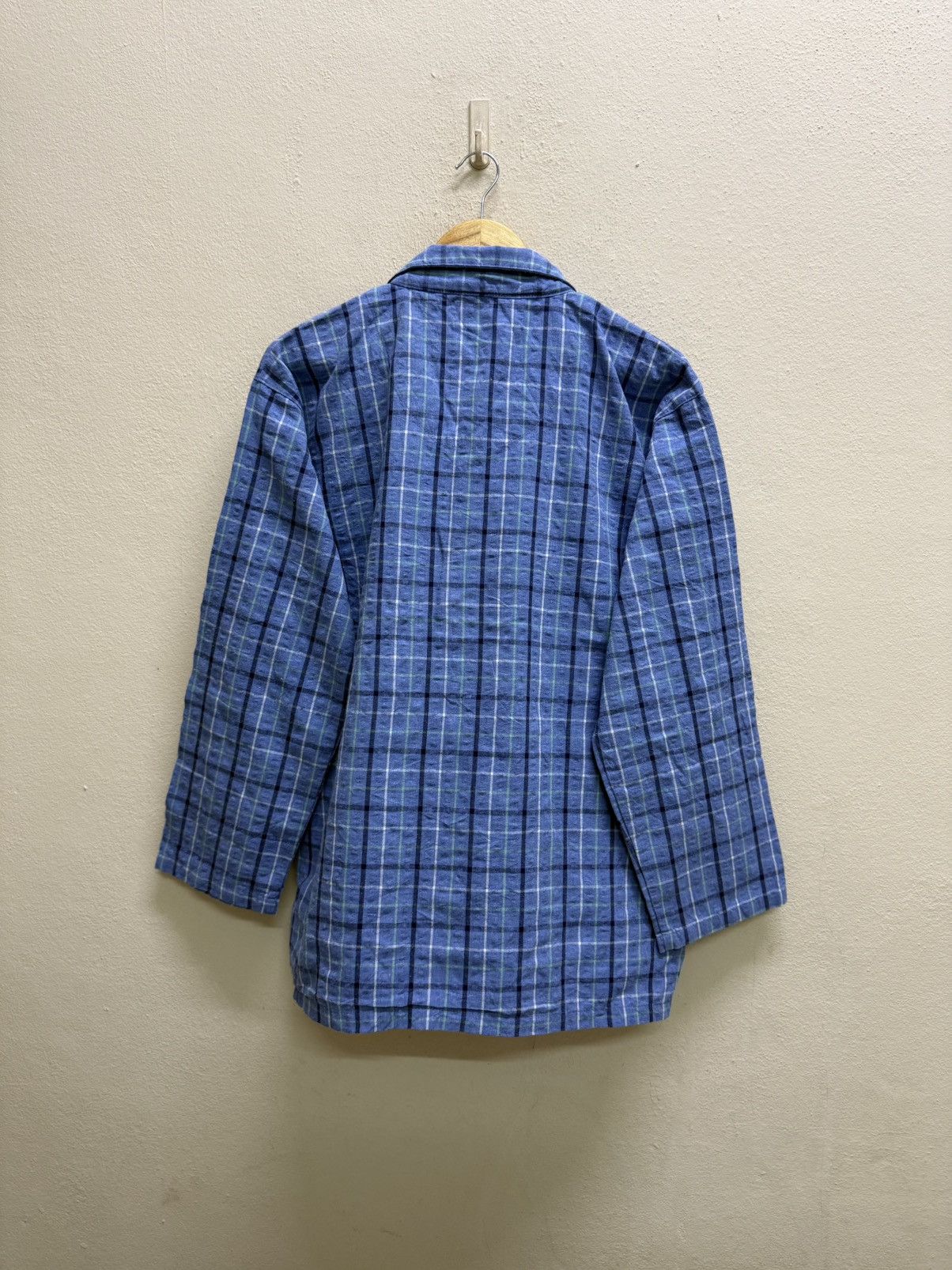 Kansai Yamamoto Kansai Bule Plaid Cotton Flannel pyjama Button Up Size US L / EU 52-54 / 3 - 17 Thumbnail