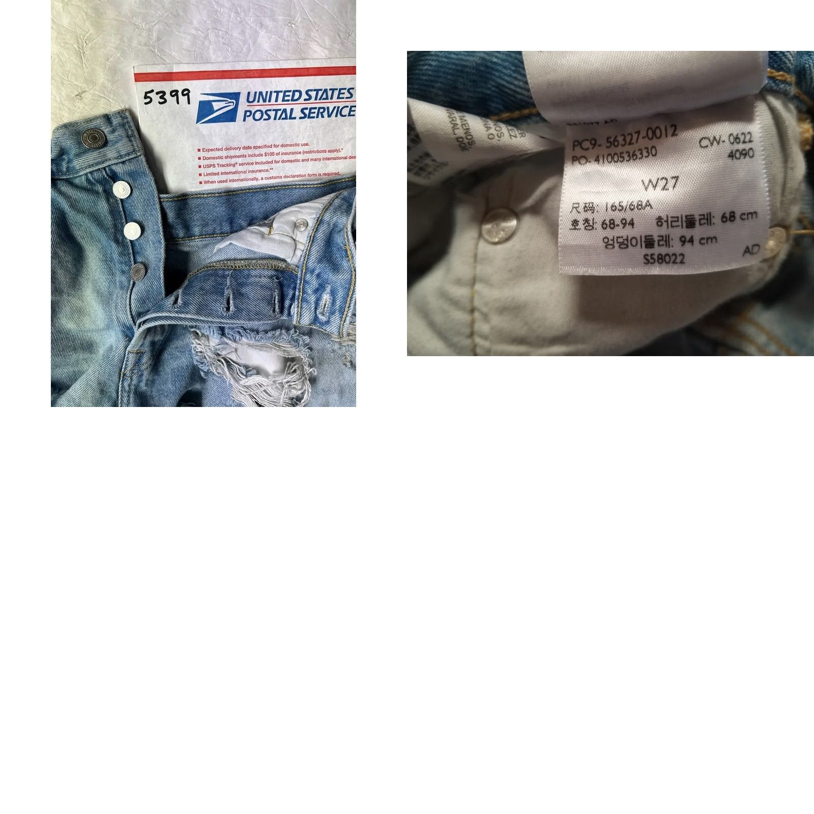 Levi's VINTAGE Levi's 501 distressed cutoff shorts light wash blue Denim Womens Size 27 Cut-Off Denim, Flat Front, Regular Size 27, Womens Blue denim shorts Size 27" / US 4 / IT 40 - 9 Thumbnail