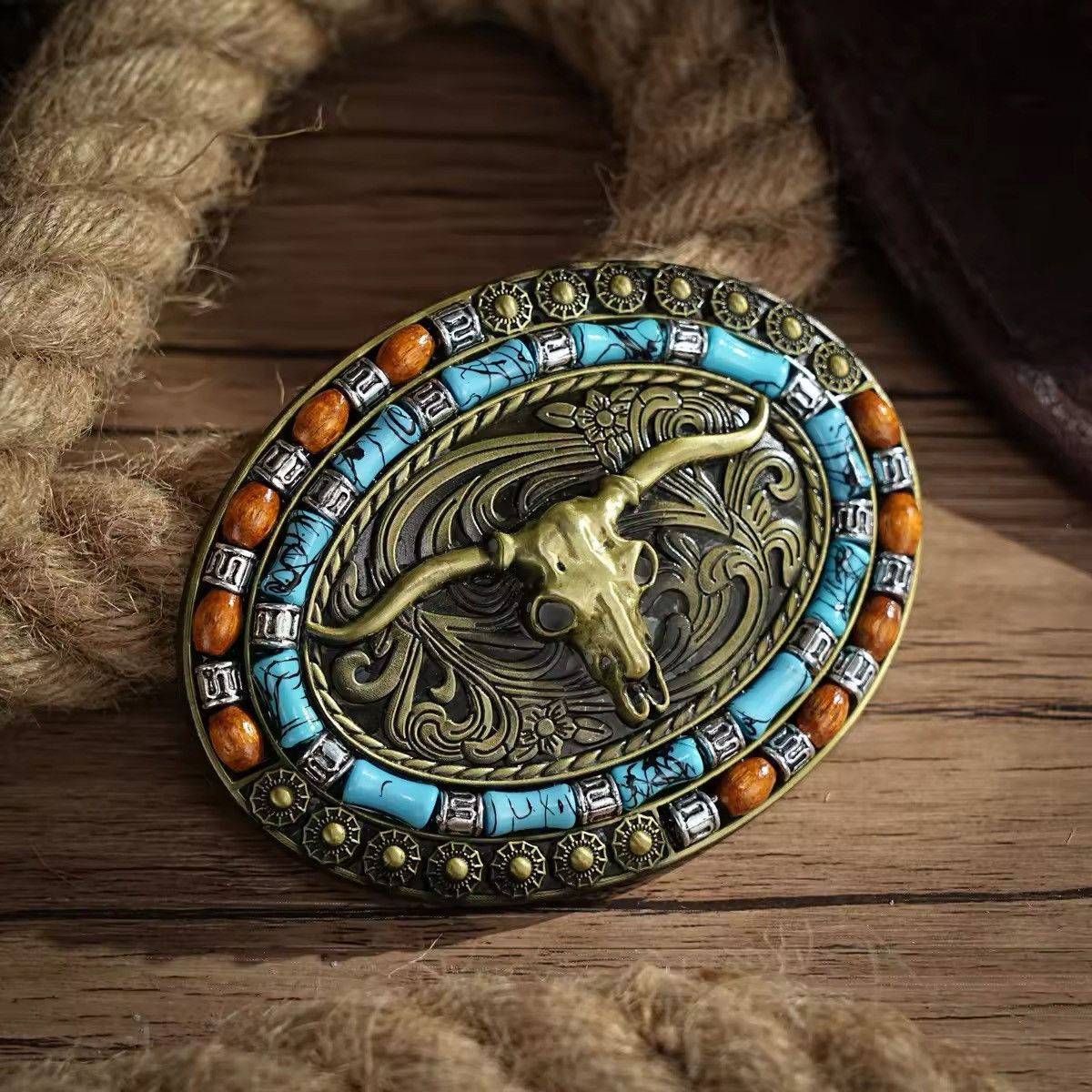 Cowboy Equipment Vintage-Cowboy Rodeo Bull Head belt buckle Size ONE SIZE - 1 Thumbnail