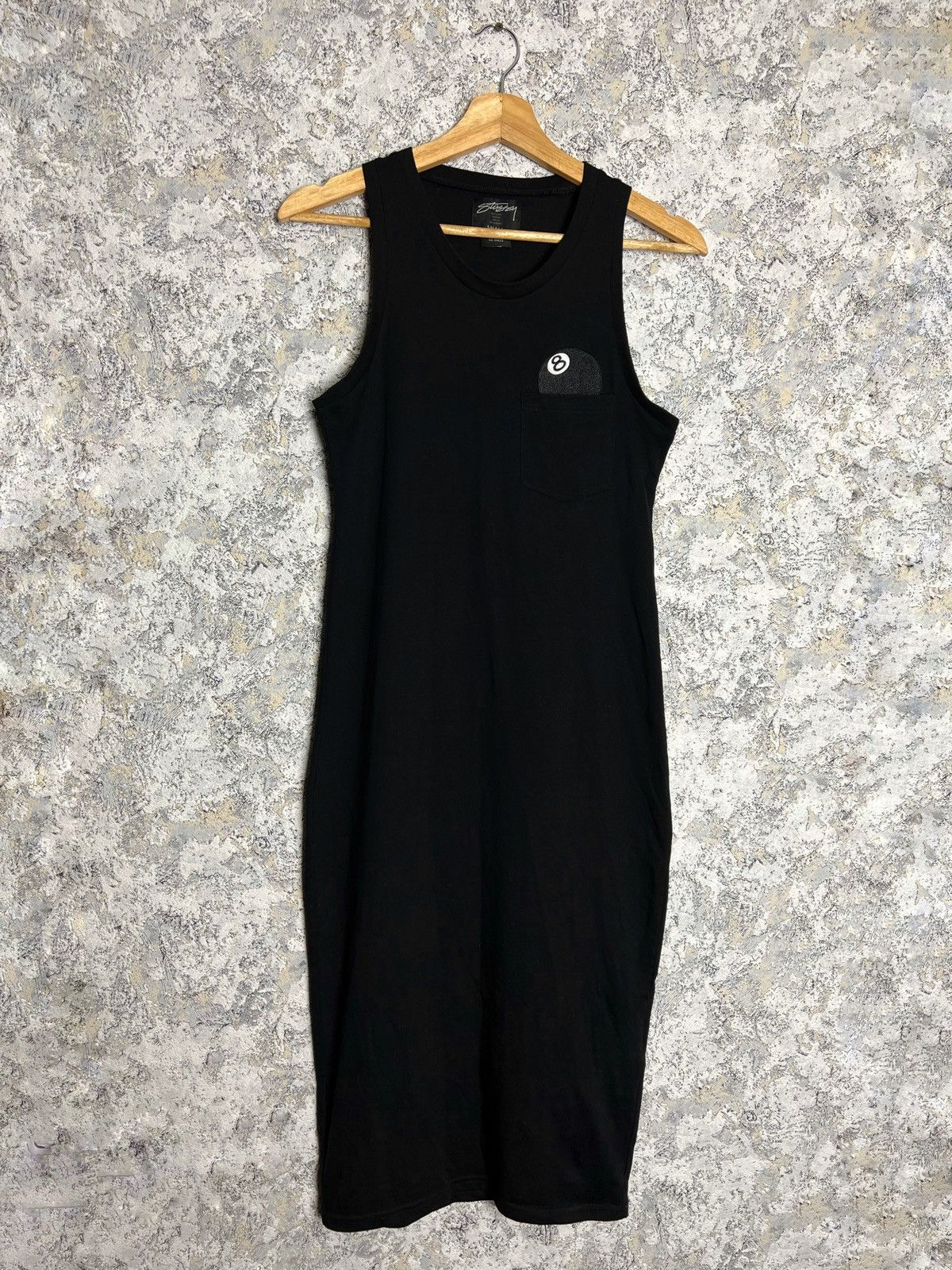 Stussy Vintage Stussy 8 Ball Logo Japan Women’s Black Dress Size S Size S / US 4 / IT 40 - 1 Thumbnail