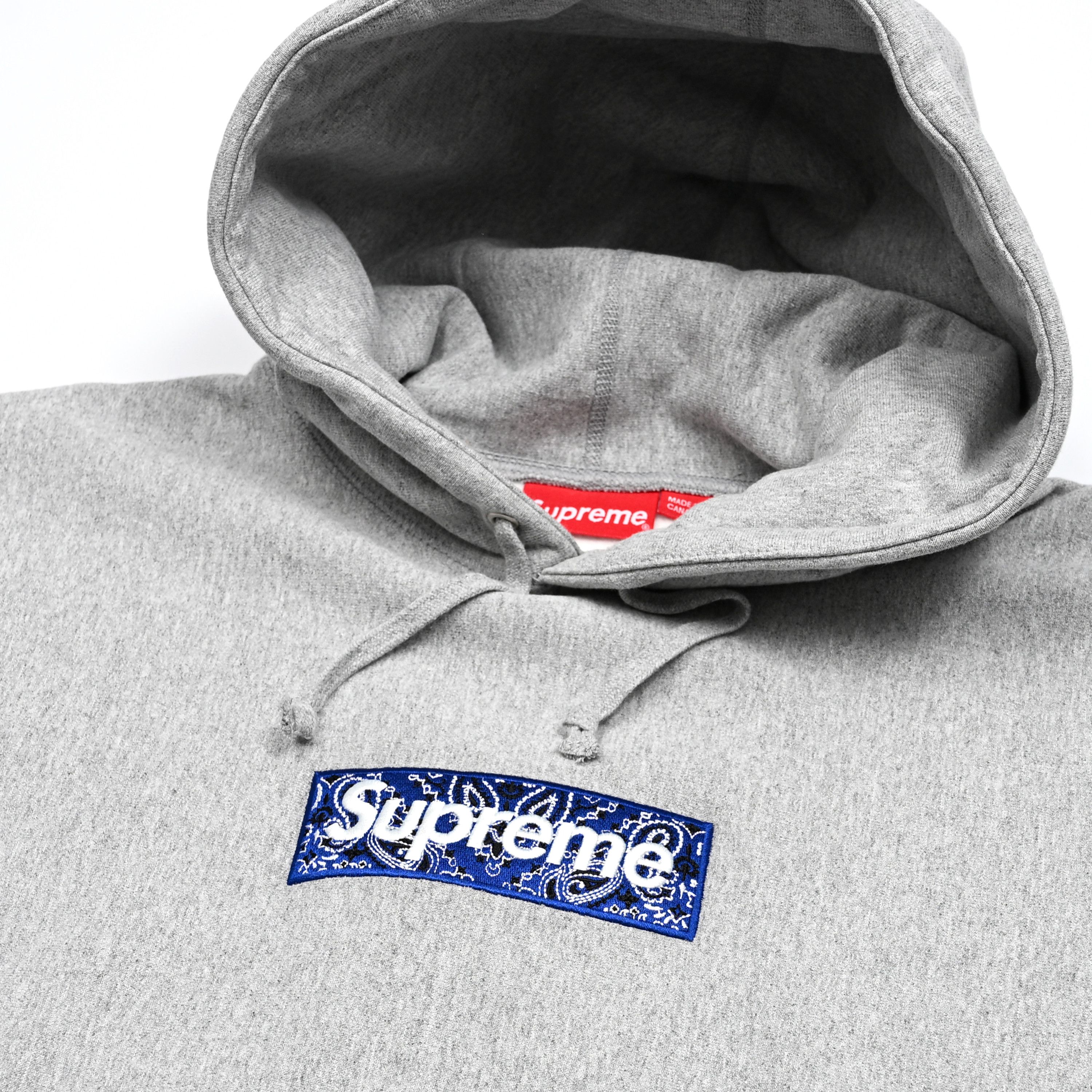 トップス Supreme bandana box logo hoodie Grey L Supreme Bandana Box Logo Hoodie Grey – Cruizer Vintage