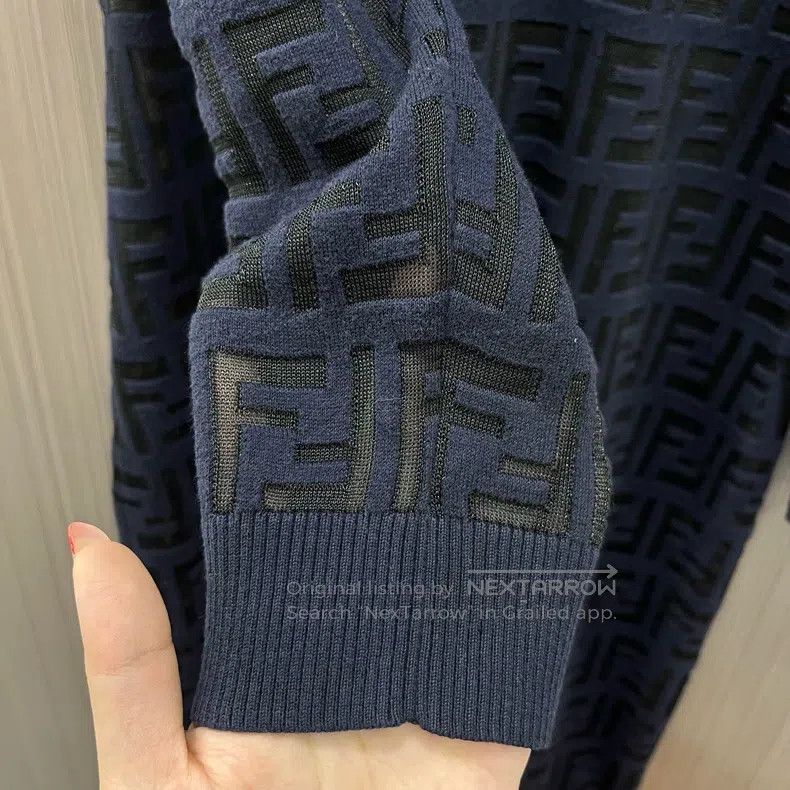Fendi Fendi SS23 Letter Logo Monogram Printed Sheer Long Sleeve Size XS / US 0-2 / IT 36-38 - 6 Thumbnail