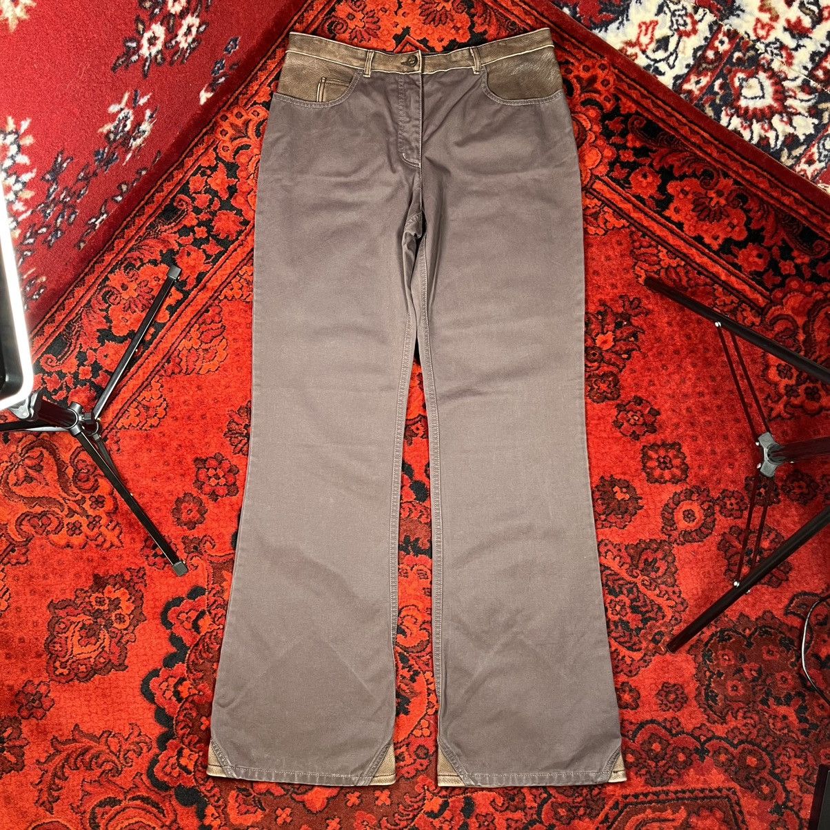 Chanel Vintage CHANEL 01A Fall 2001 RTW Pants Leather Trim CC Logo Size 30" / US 8 / IT 44 - 2 Thumbnail