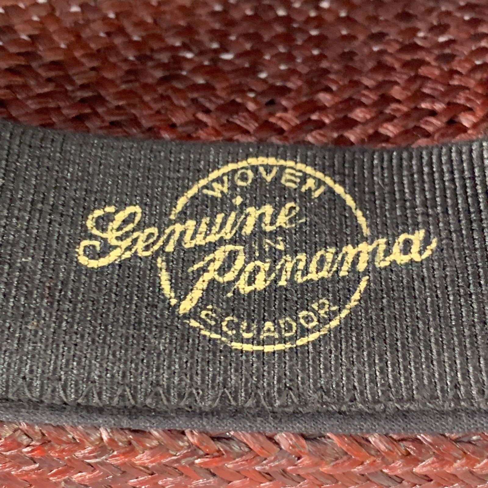 Adam Kimmel ADAM KIMMEL Size L Brown Woven Straw Panama Hat Size ONE SIZE - 7 Thumbnail