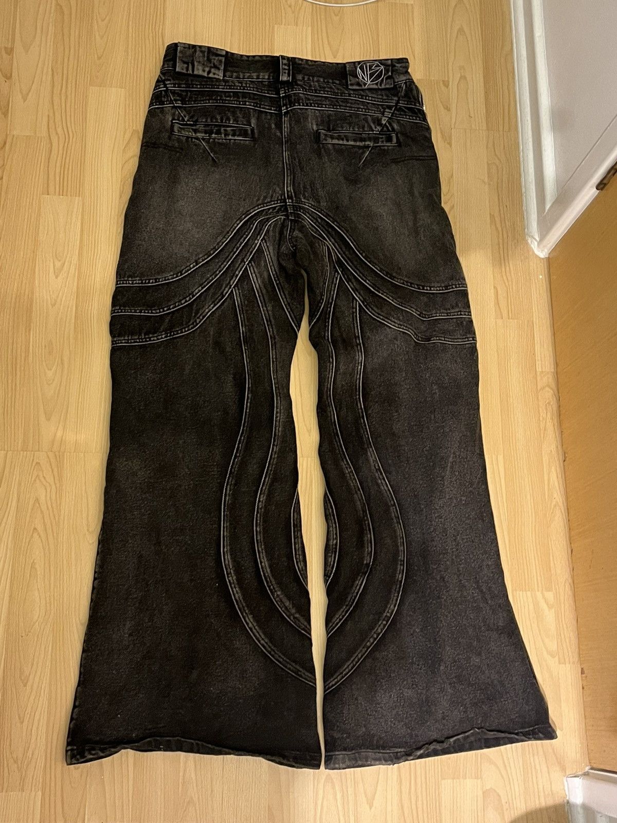 No Faith Studios Black Heavy Wave Denim No Faith Studios Size US 40 / EU 56 - 6 Thumbnail