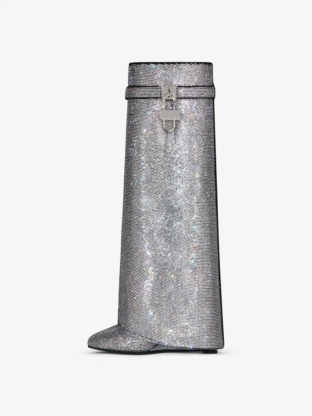 Givenchy o1w1db10525 Shark Lock Wide Fit Pant Boots 90mm in Silver Size US 8 / IT 38 - 3 Thumbnail