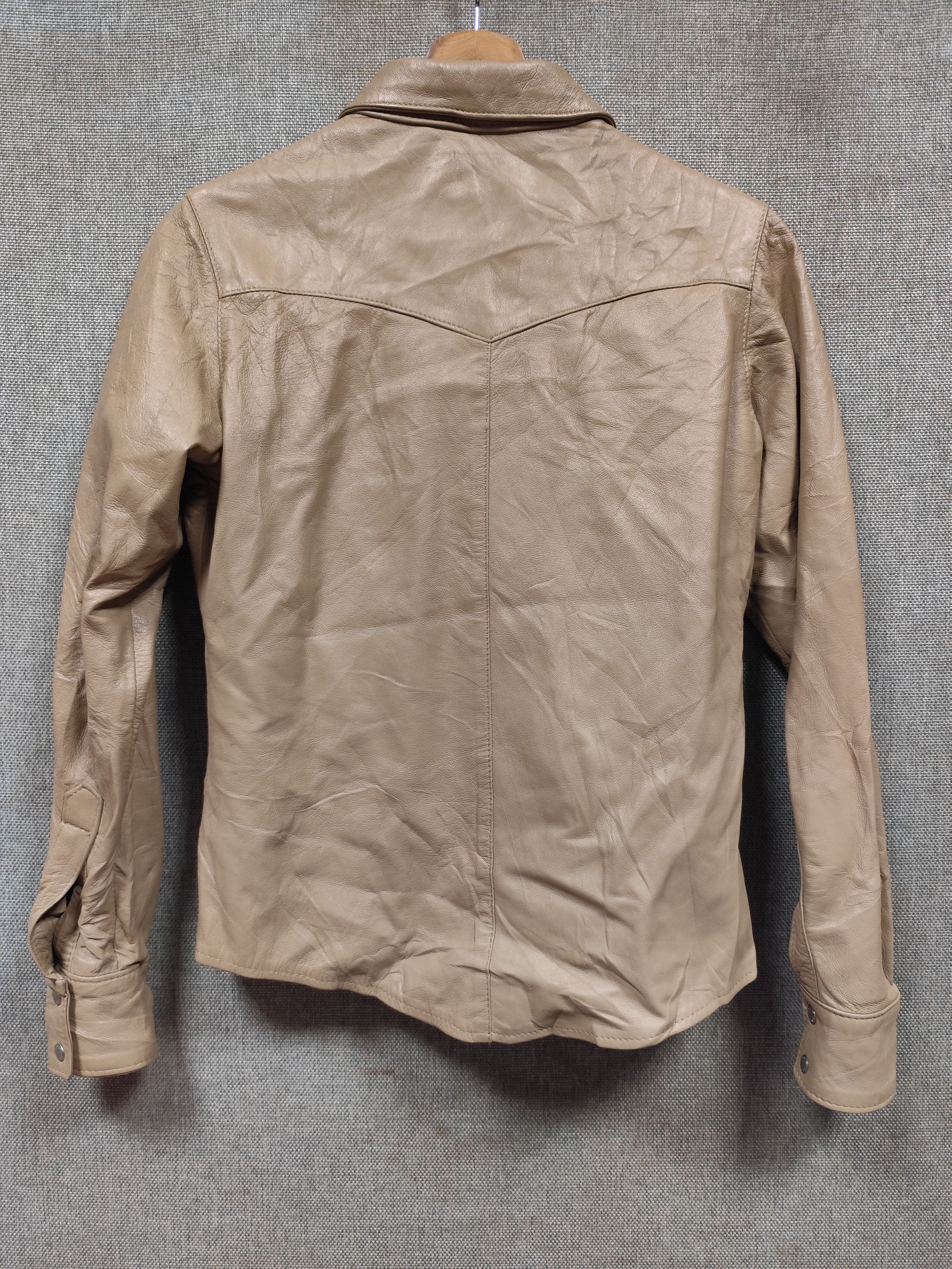 Vera Pelle Vera Pelle Button Ups 100% Genuine Leather Made In Italy Size S / US 4 / IT 40 - 2 Thumbnail