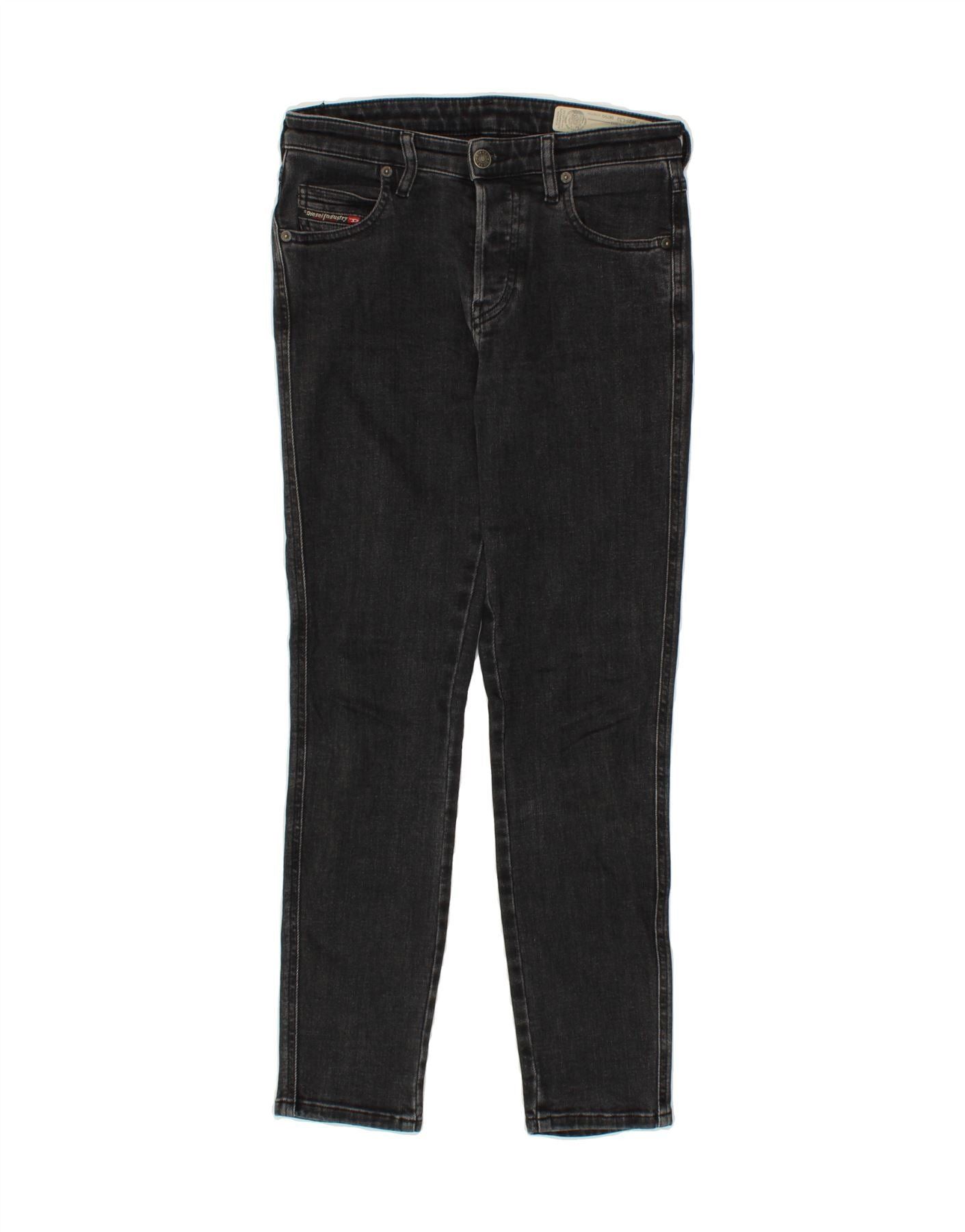 Diesel Womens Babhila Regular Waist Slim Skinny Jeans W25 L27 Black Size 42" / US 20 - 1 Thumbnail