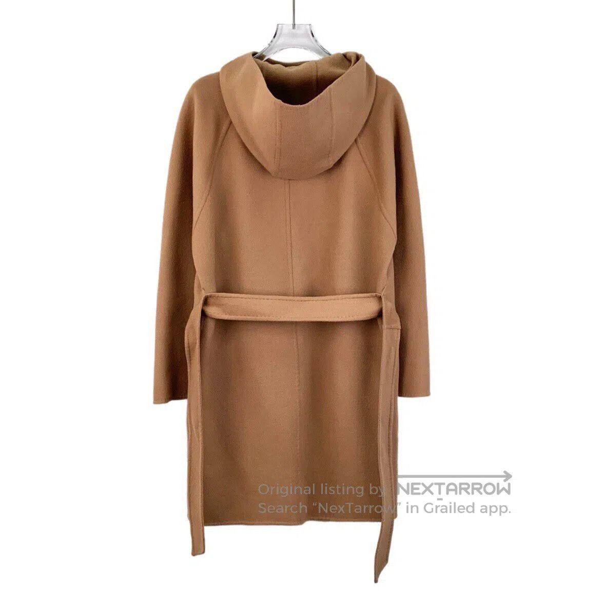 Max Mara Max Mara Brown Wool Hooded Belted Coat| Size XS / US 0-2 / IT 36-38 - 2 Thumbnail