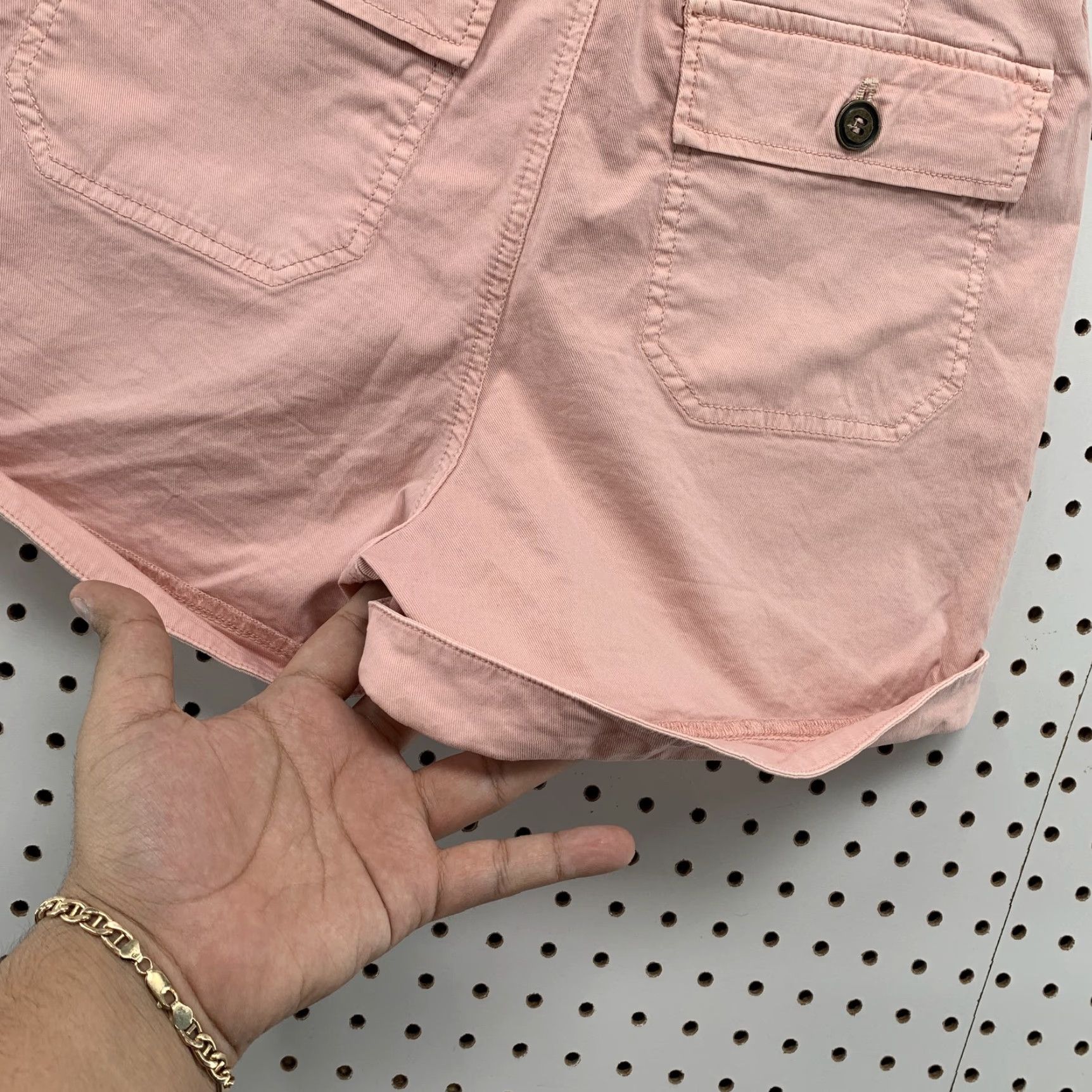 Anthropologie Anthropologie Shirts Womens Size 6 Pink High Waisted Aviator Cuffed Shorts 27x4 Casual Summer 27in Pink Womens Size 28" / US 6 / IT 42 - 7 Thumbnail