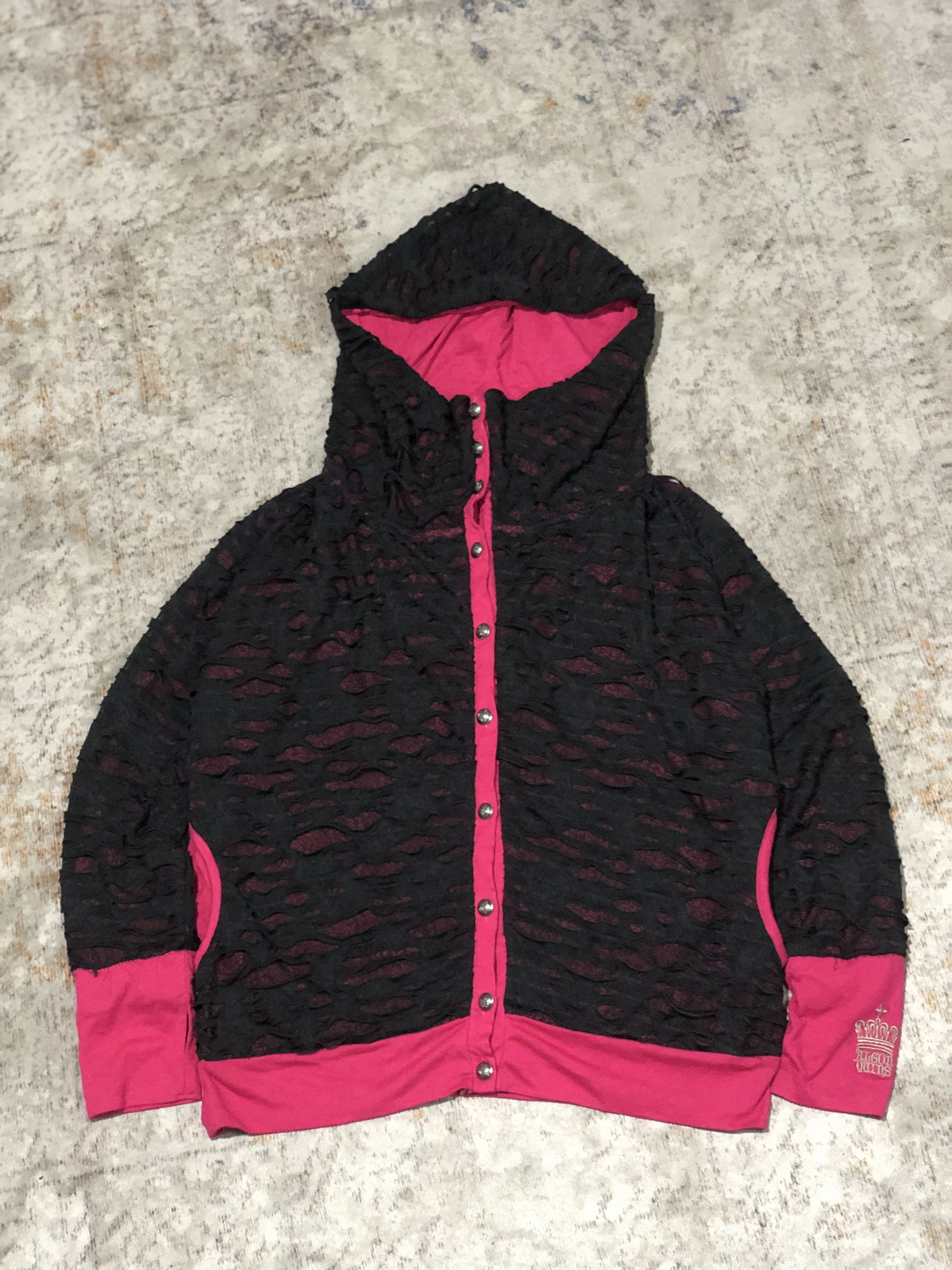 Japanese Brand Algonquins punk studed distressed hoodie Size US M / EU 48-50 / 2 - 3 Thumbnail