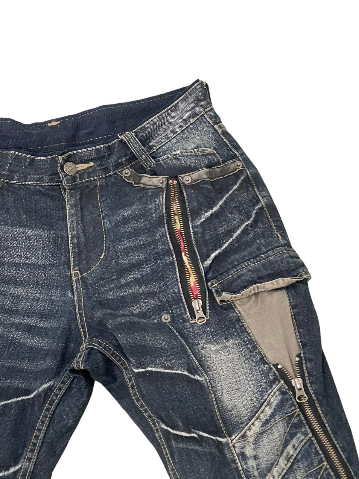 PPFM Slim Jeans PPFM Japan Multizipped Faded 8🟦4 Size US 32 / EU 48 - 9 Thumbnail