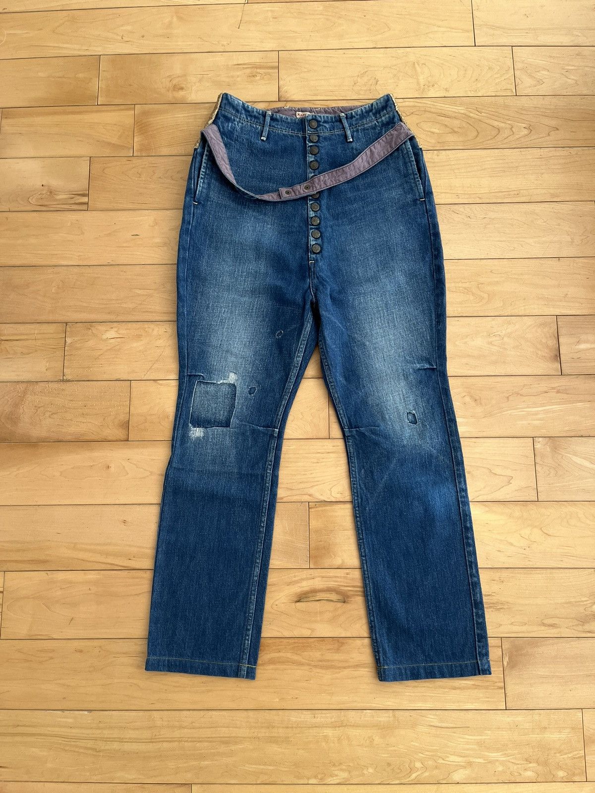 Kapital Kapital Patchwork & Linen Yoke Jeans Size US 28 / EU 44 - 1 Thumbnail
