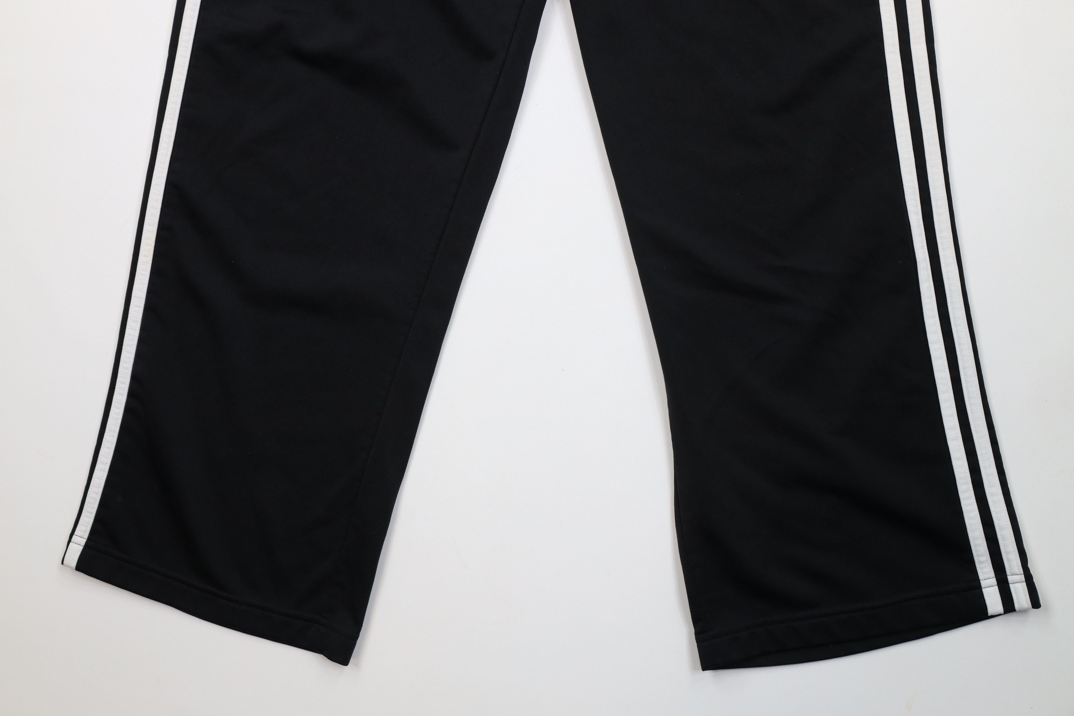 Adidas Vintage Y2K Adidas Striped Wide Leg Sweatpants Pants Black Size US 34 / EU 50 - 4 Thumbnail