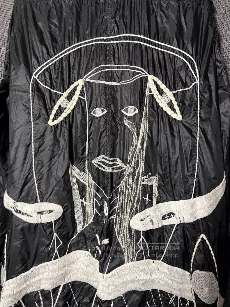 Rick Owens RICK OWENS Thousand Needle Ghost Face Embroidered Scarf Wi Size US L / EU 52-54 / 3 - 7 Thumbnail