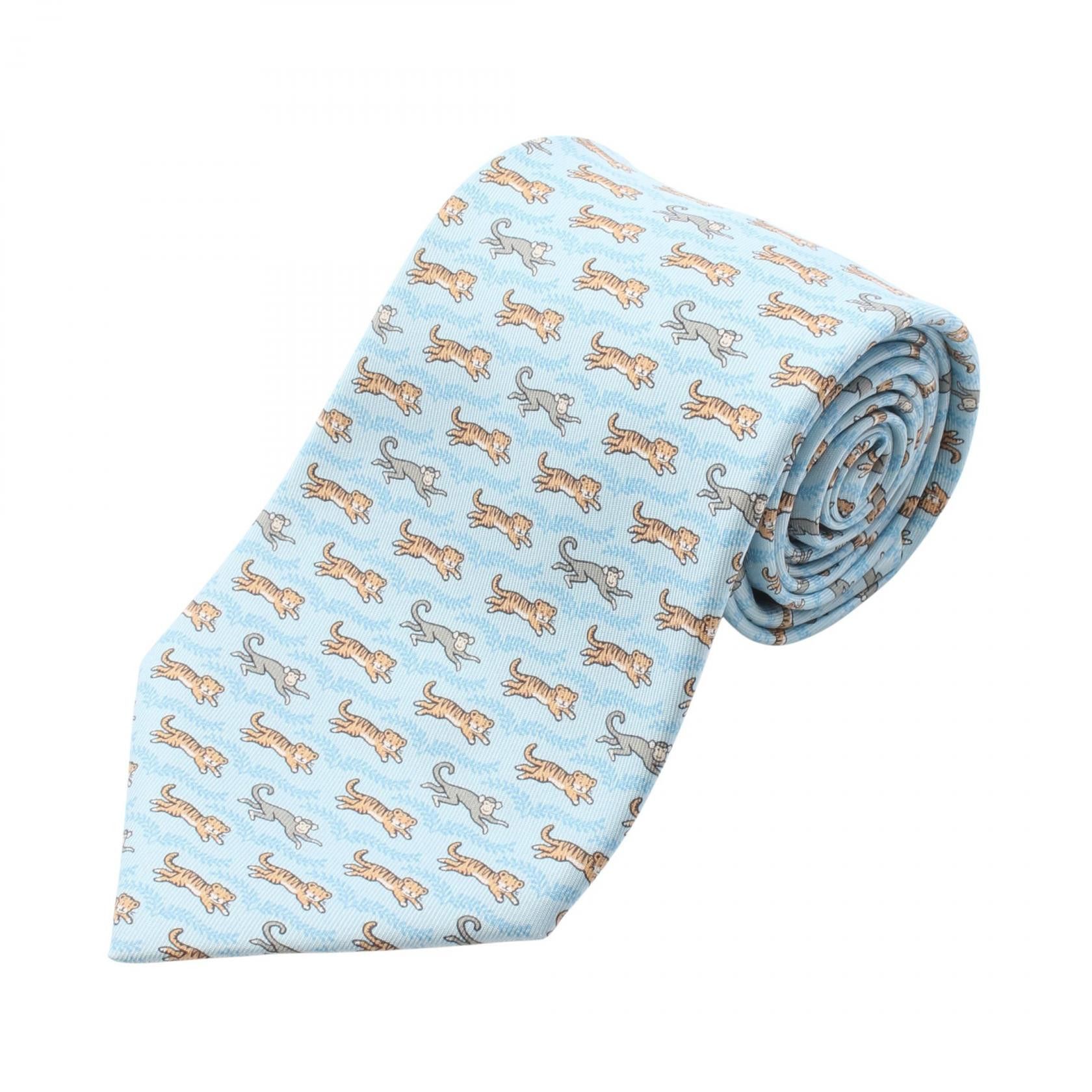 Hermes Hermes Hermes Silk Necktie Textile Necktie DUTY FREE for USA Size ONE SIZE - 1 Thumbnail