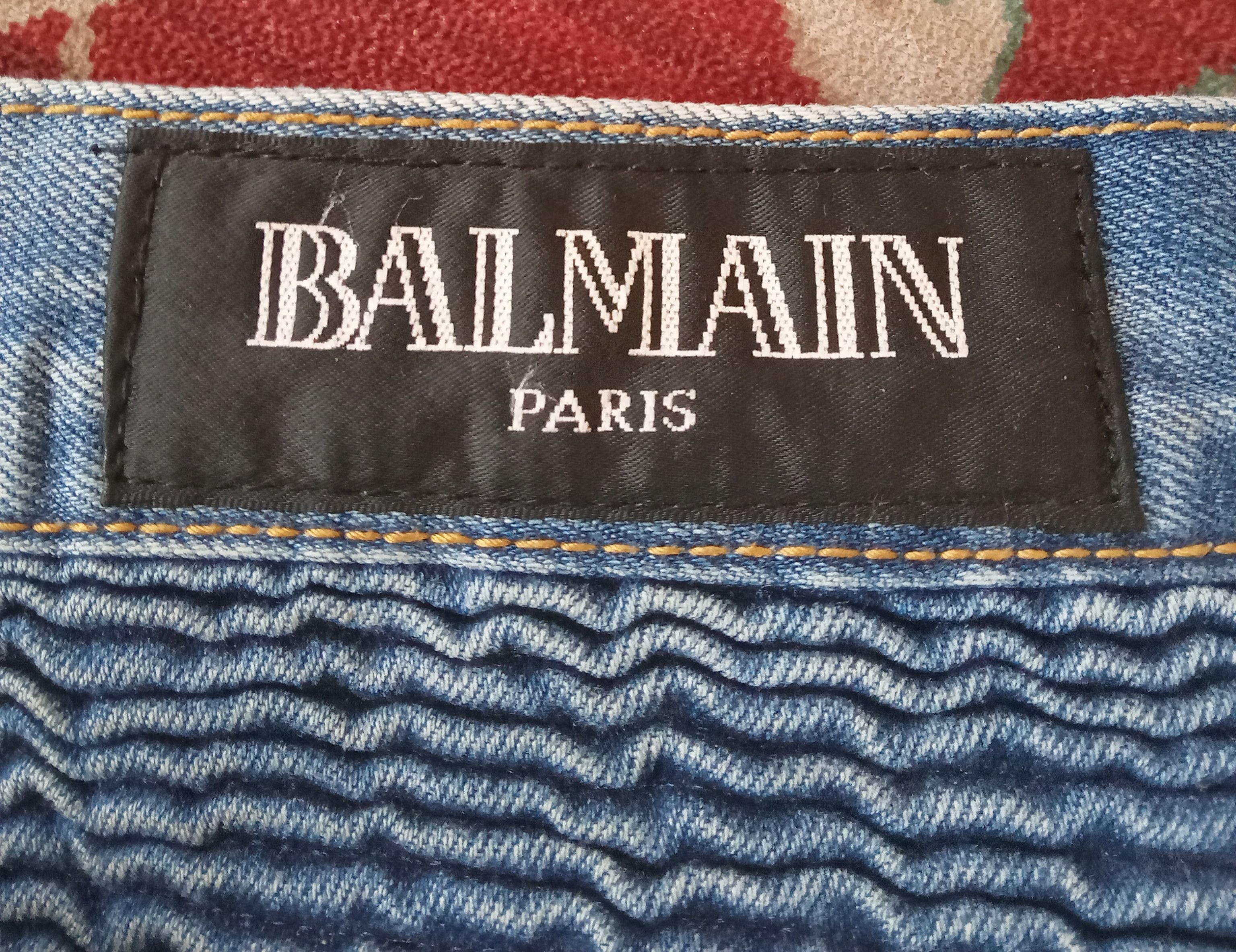Balmain Balmain Biker Distressed Jeans Size US 31 - 3 Thumbnail
