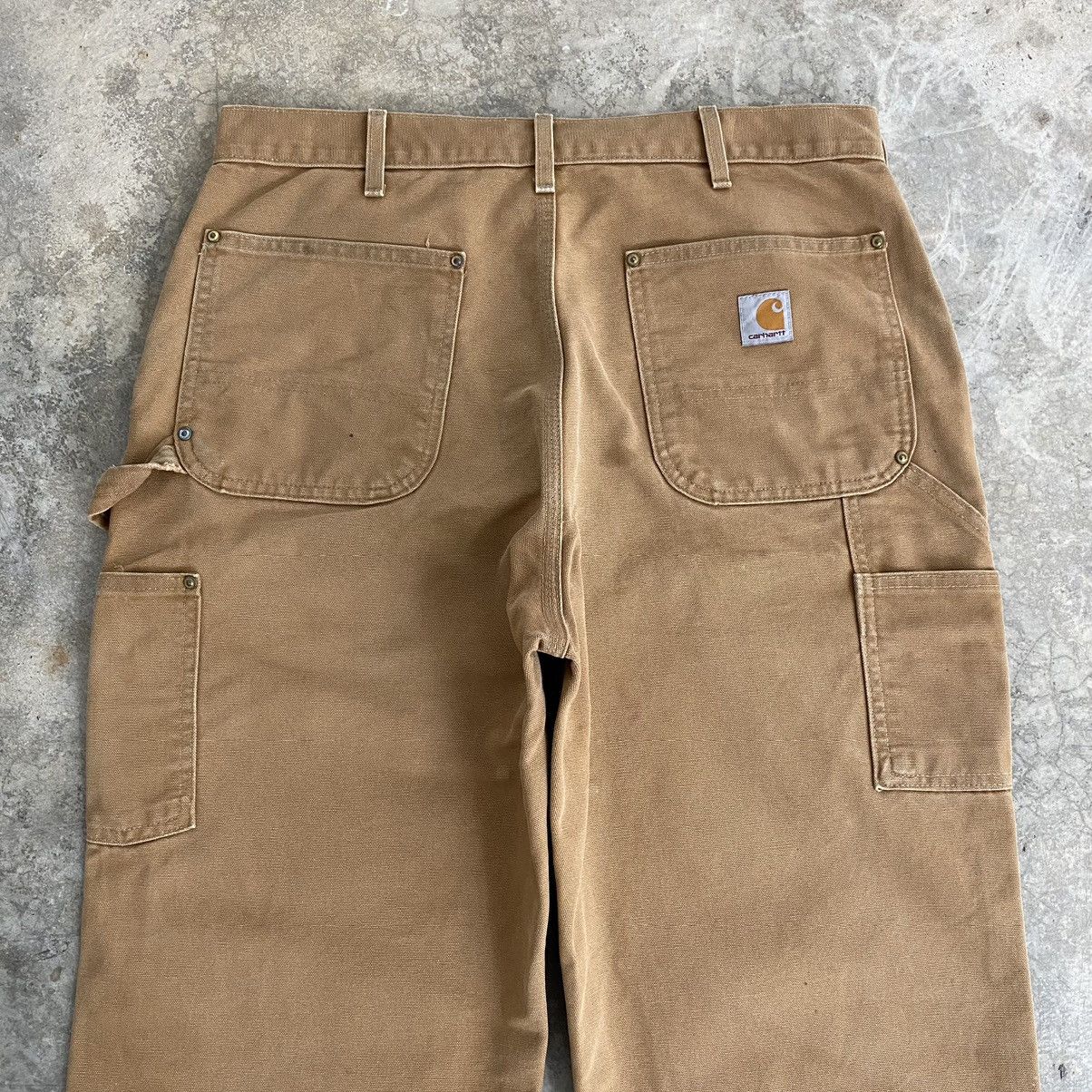 Carhartt VTG Carhartt Double Knee Faded Tan Dirty Carpenter Pants Size US 34 / EU 50 - 16 Thumbnail