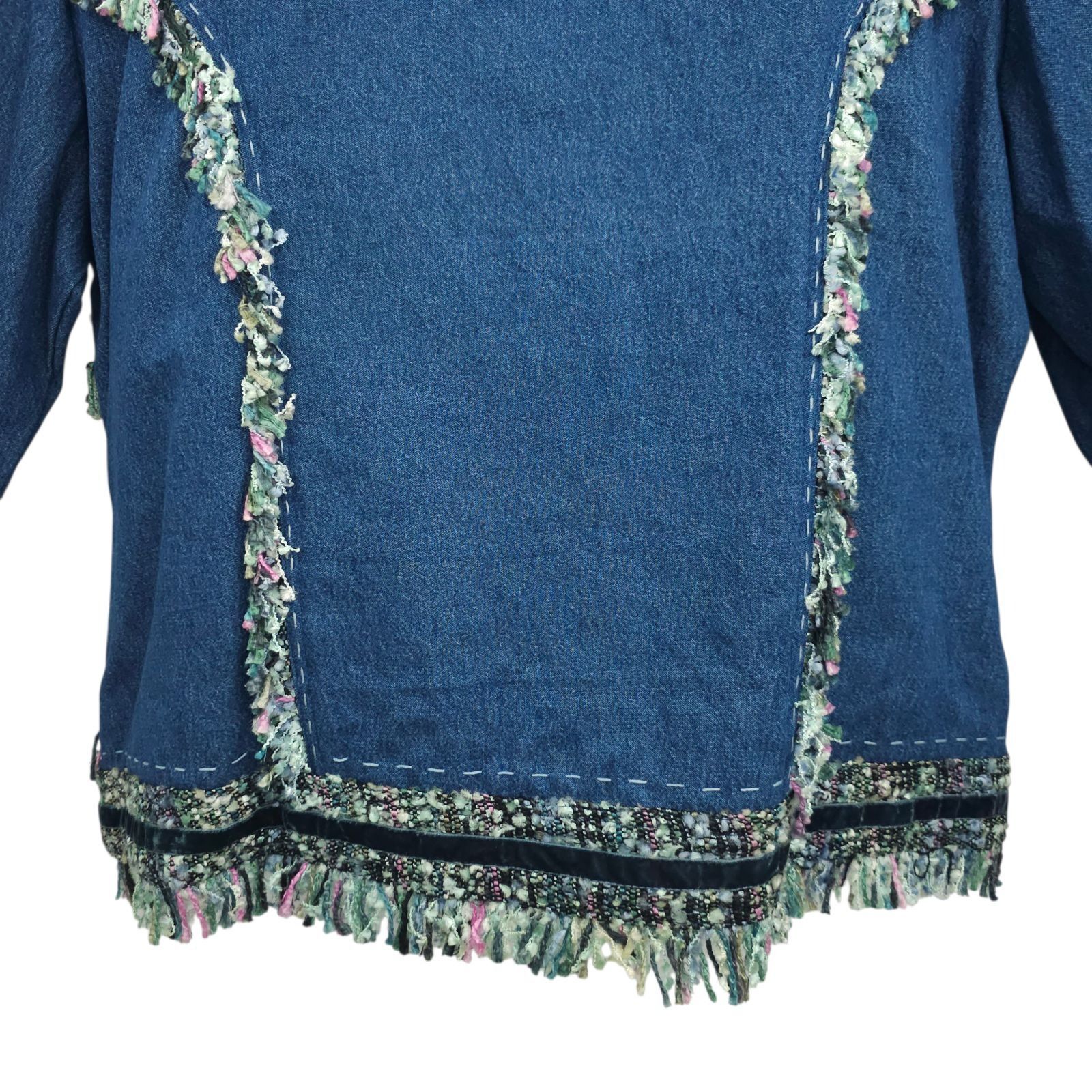 Other Yak Magik Jacket XL Denim Funky Boho Fringe Art to Wear Size XL / US 12-14 / IT 48-50 - 16 Thumbnail