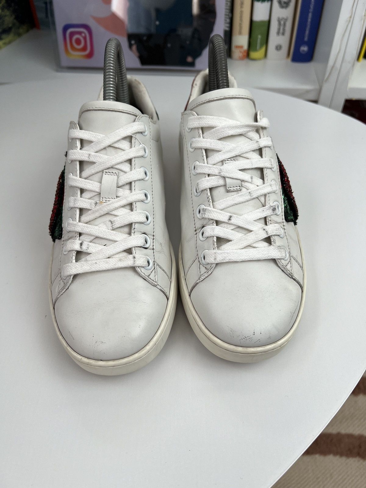 Designer × Gucci gucci low top sneakers lips leather shoes streetwear women's Size US 5.5 / IT 35.5 - 3 Thumbnail