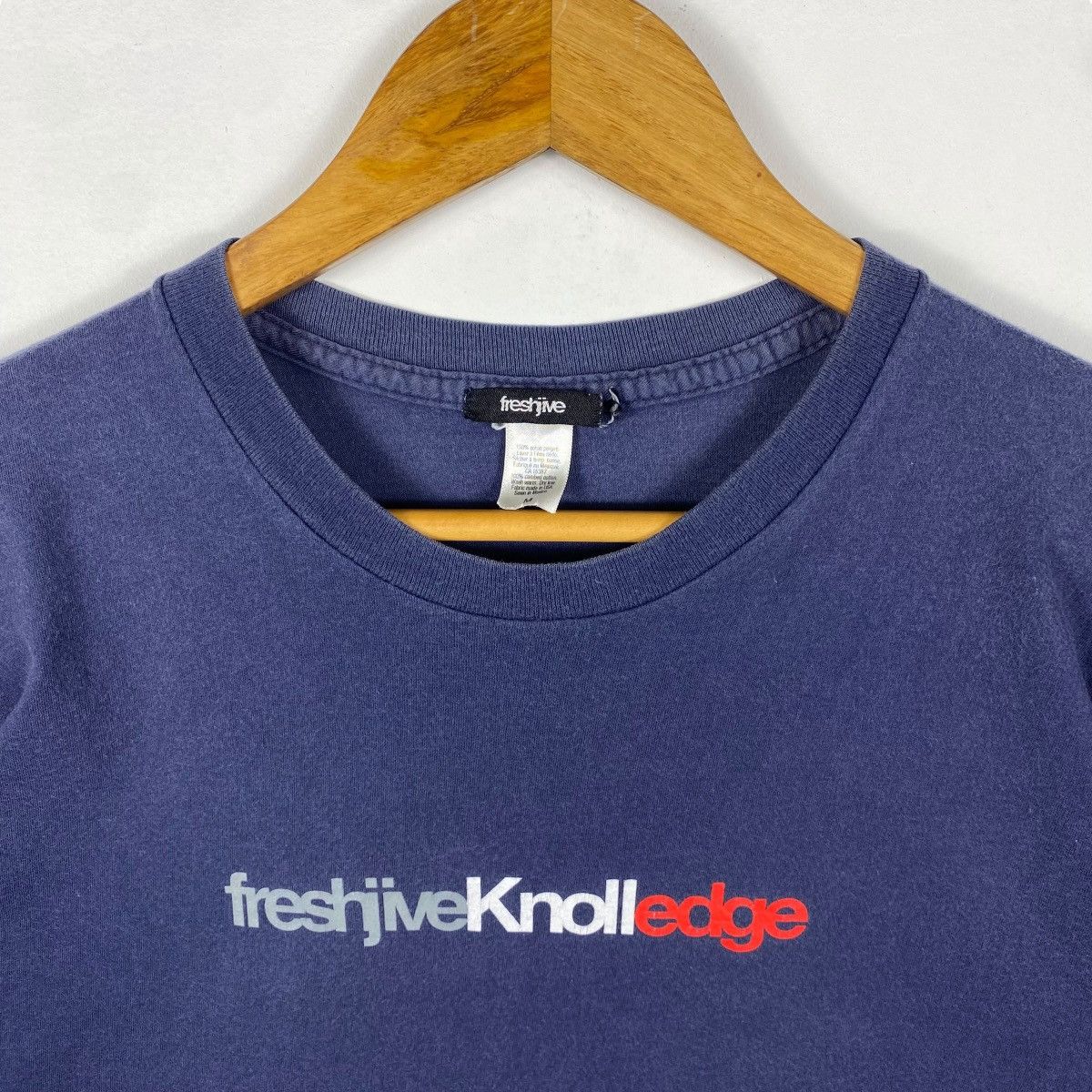 Freshjive × Vintage Vintage FRESHJIVE Knolledge Graphic Faded Tee Shirt Medium Size US M / EU 48-50 / 2 - 2 Thumbnail