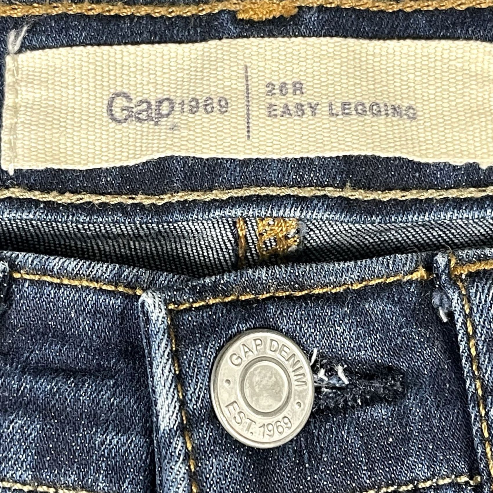 Gap VINTAGE Gap Easy Legging Jeans Womens 26R Blue Mid Rise Slim Straight Denim Jegging Preppy Size 26" / US 2 / IT 38 - 5 Thumbnail