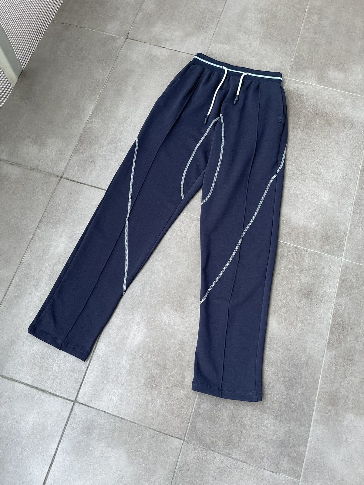 Saul Nash !DS! SS23 Saul Nash Navy Overlock Stitch Lounge Pants Size US 32 / EU 48 - 9 Thumbnail