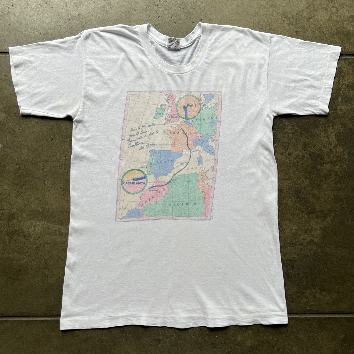Vintage VTG ‘90s Casablanca Stanley Desantis Movie Tee Shirt Promo Size US M / EU 48-50 / 2 - 1 Thumbnail
