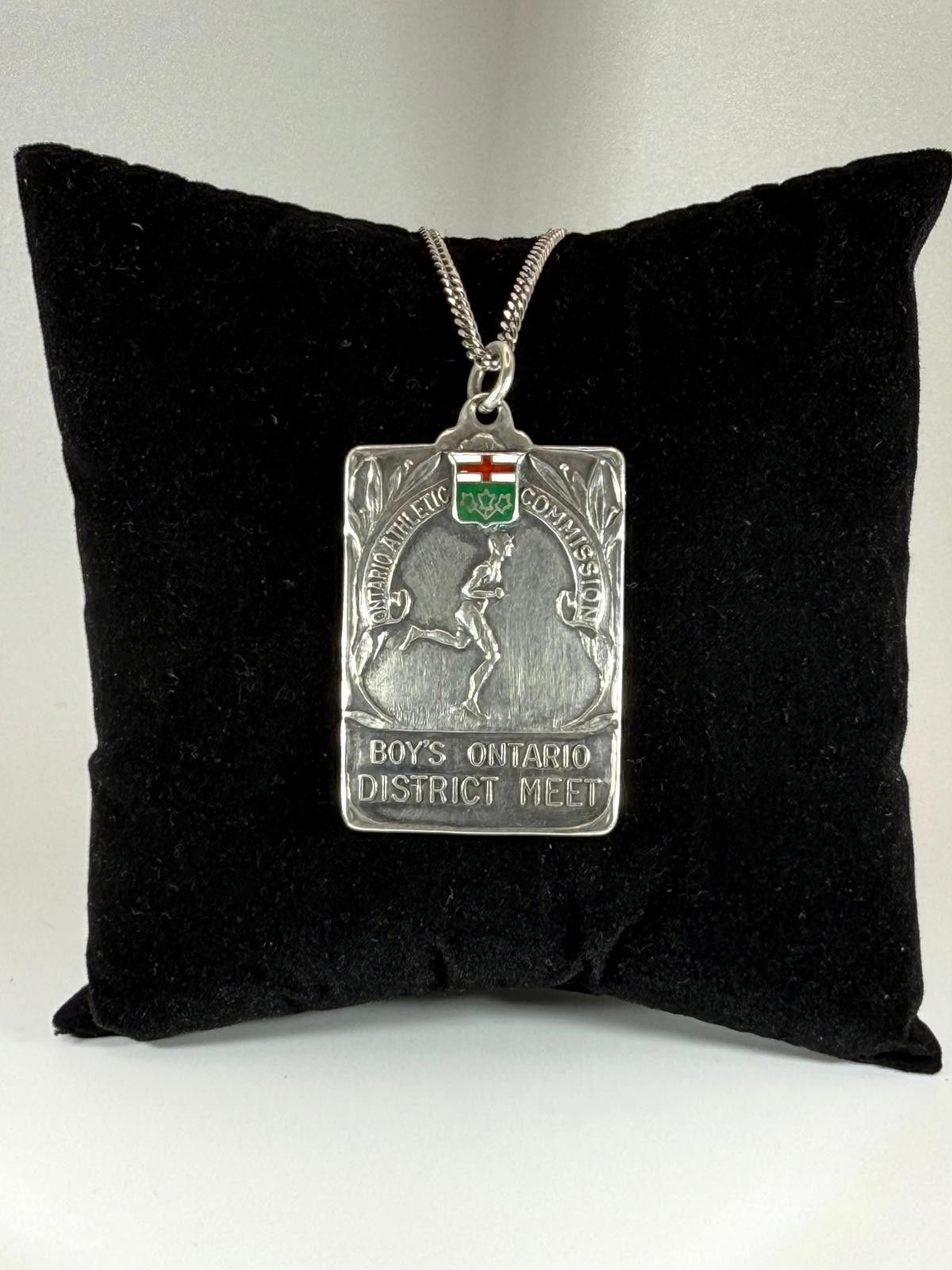 Vintage 60's Bailey Sterling Silver Ontario Athletic Necklace Size ONE SIZE - 2 Thumbnail