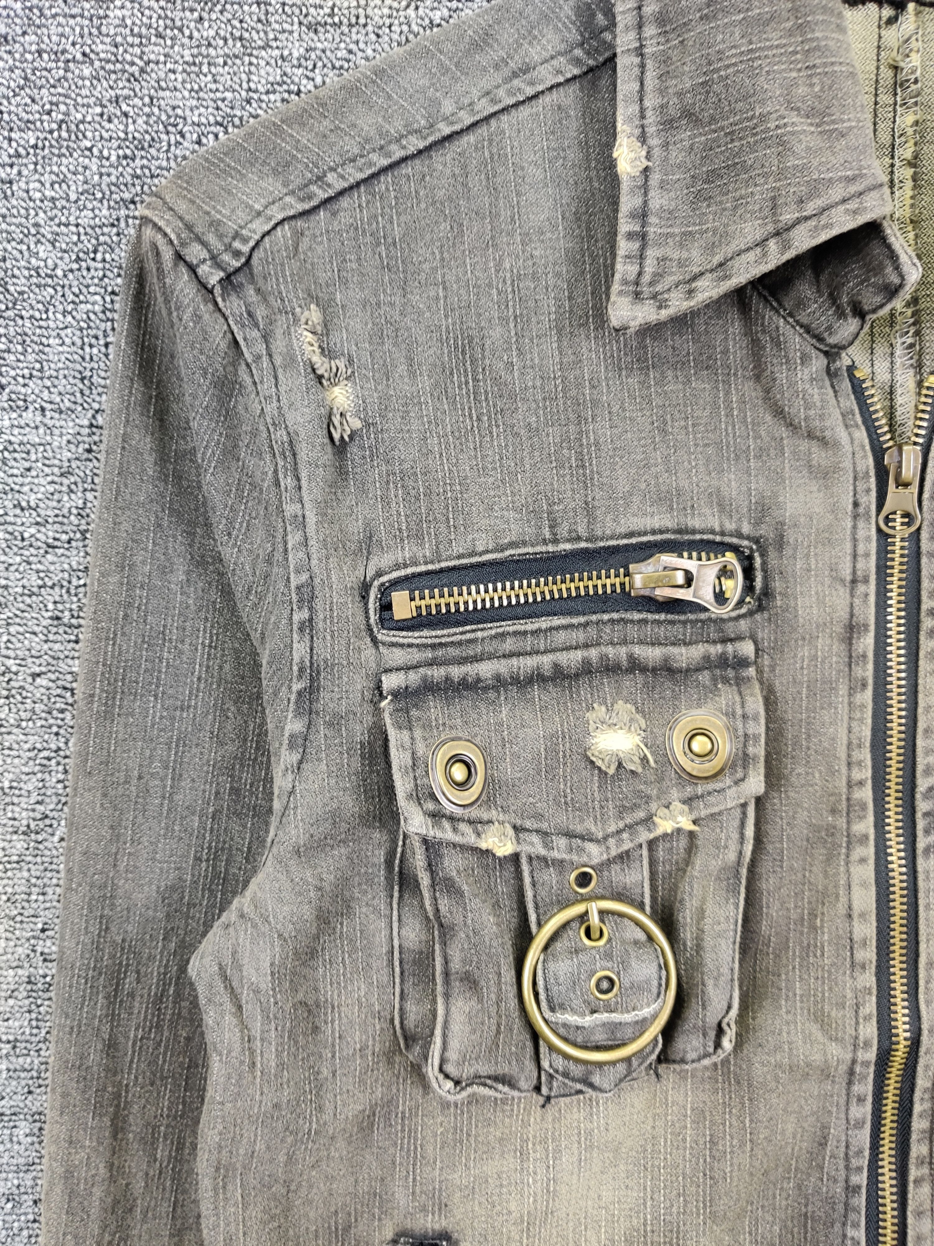 In The Attic Vintage In The Attic Gothic Bondage Punk Denim Jacket Size US M / EU 48-50 / 2 - 6 Thumbnail