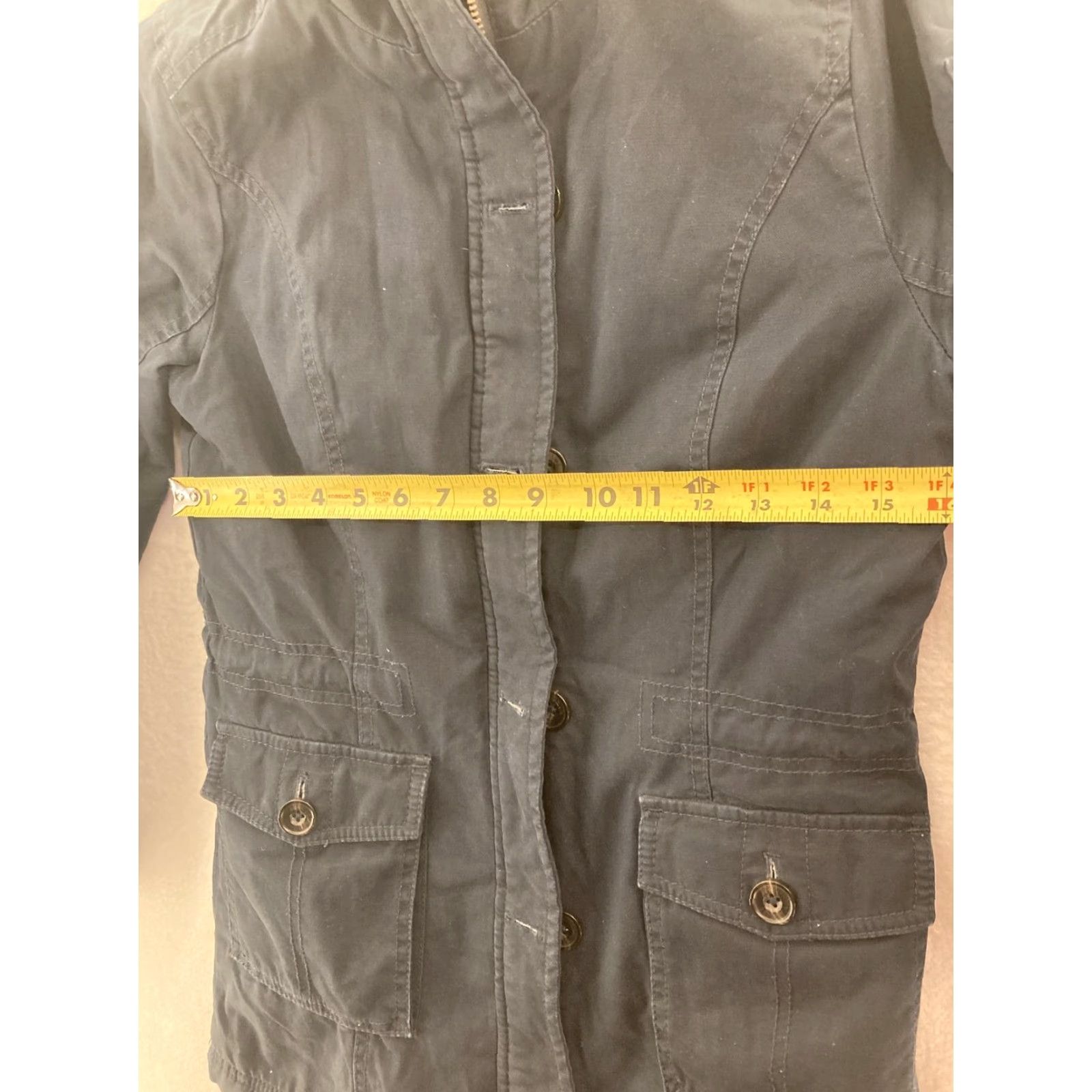 Abercrombie & Fitch ABERCROMBIE NEW YORK Parka SZ L navy JACKET Women’s Size L / US 10 / IT 46 - 3 Thumbnail