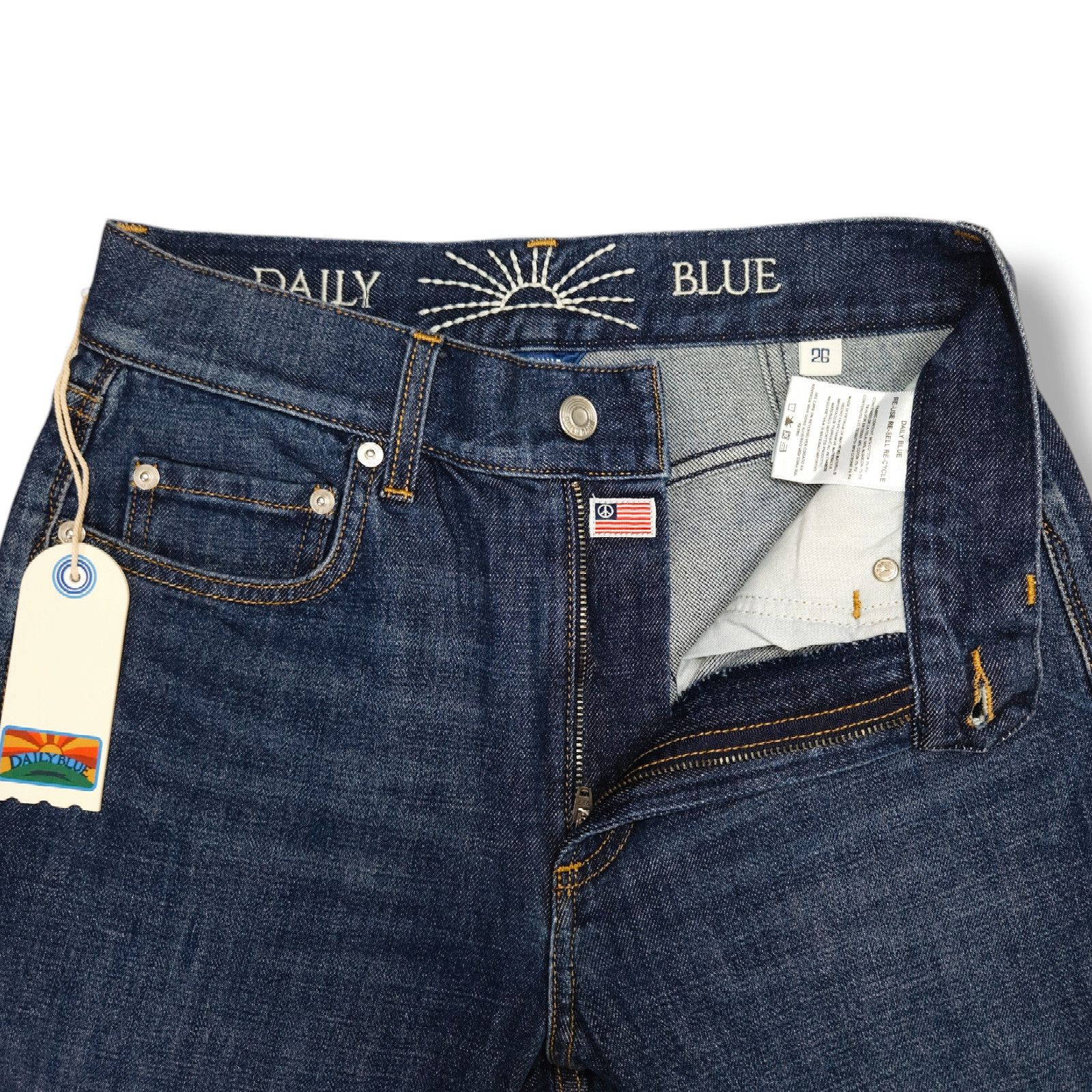 AG Adriano Goldschmied NWT Daily Blue Adriano Goldschmied Straight Jeans Sz. 26 Size 26" / US 2 / IT 38 - 9 Thumbnail