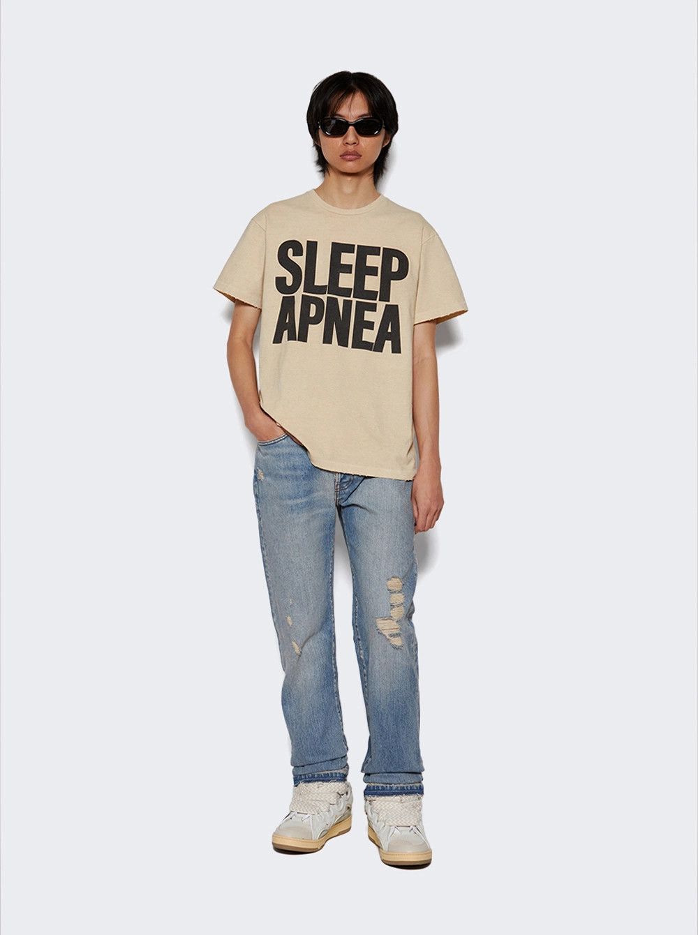 Gallery Dept. o1mle0825 Sleep Apnea Tee Shirt in White Size US S / EU 44-46 / 1 - 2 Thumbnail