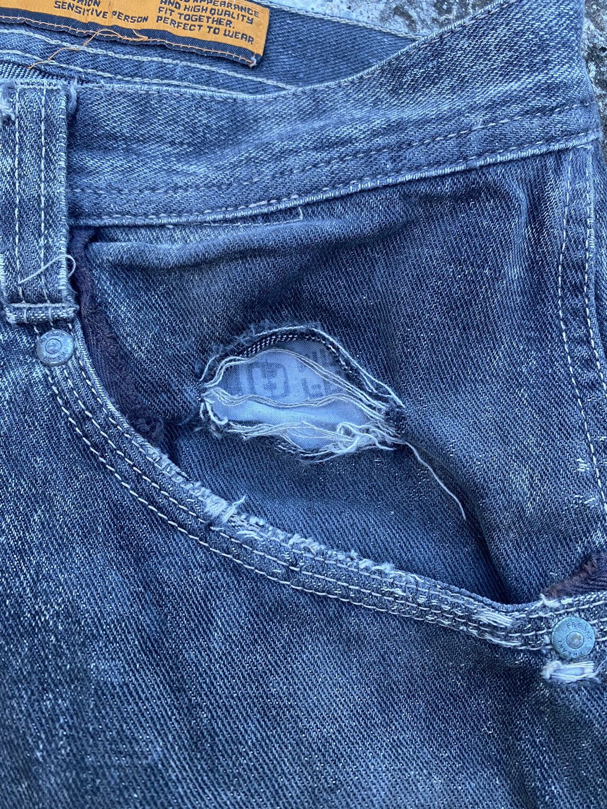 JNCO × Vintage Freaky Soul Manager Massive808 Y2K Baggy Thrashed Jeans Size US 32 / EU 48 - 10 Thumbnail