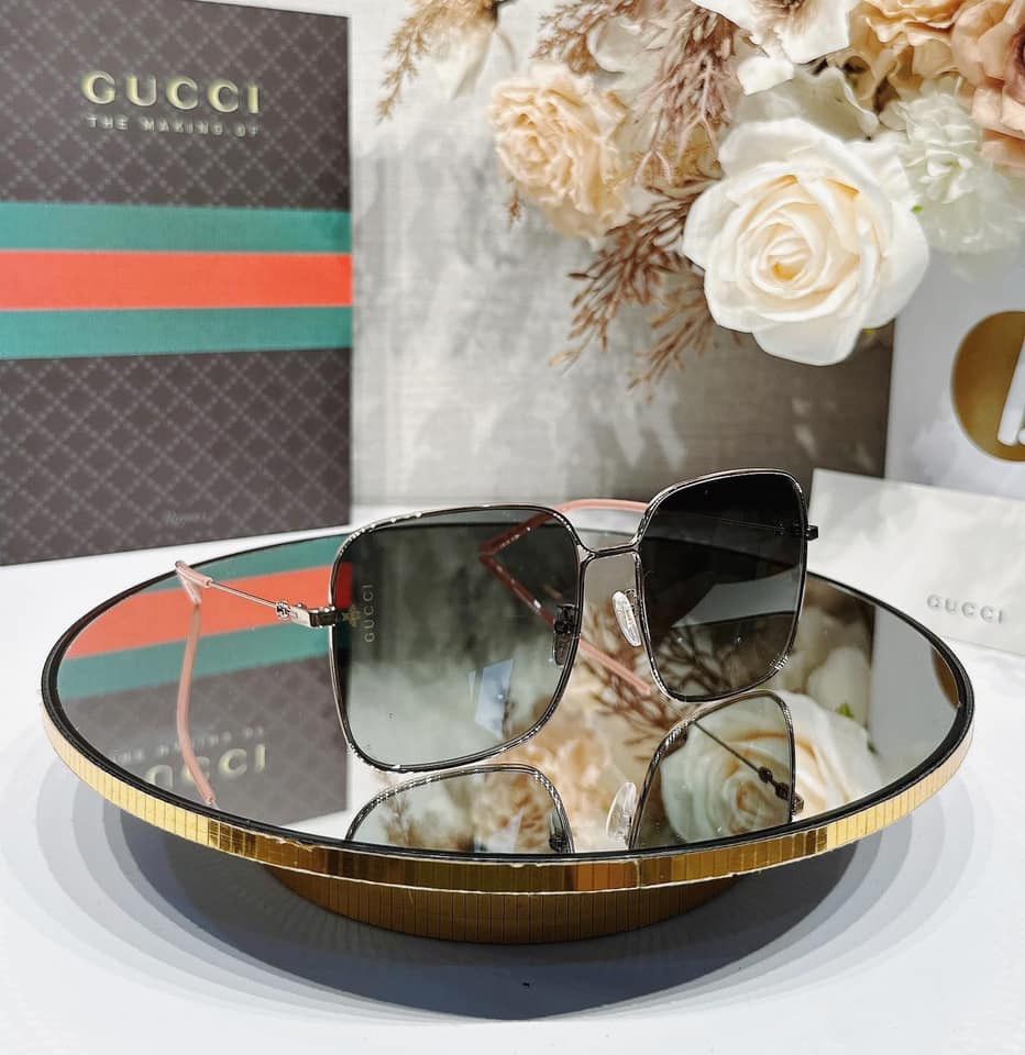 image of New Gucci Gg0443S - 001 Square Sunglasses in Gold, Men's