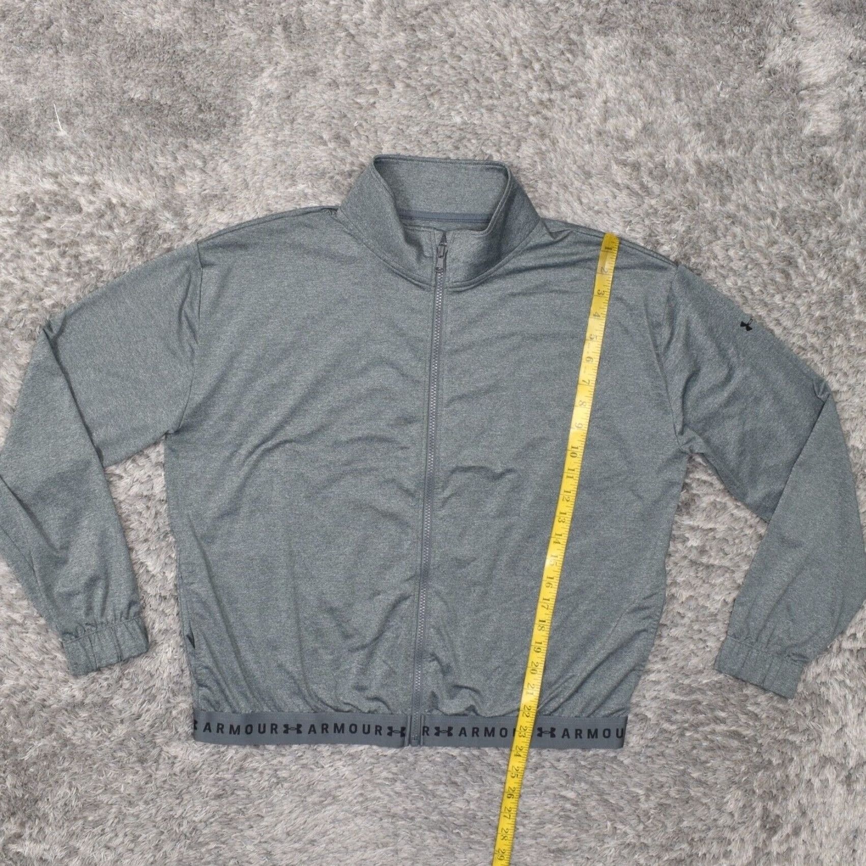 Under Armour Under Armour Basic Jacket Women L Gray Polyester Zip Jacket Size L / US 10 / IT 46 - 4 Thumbnail