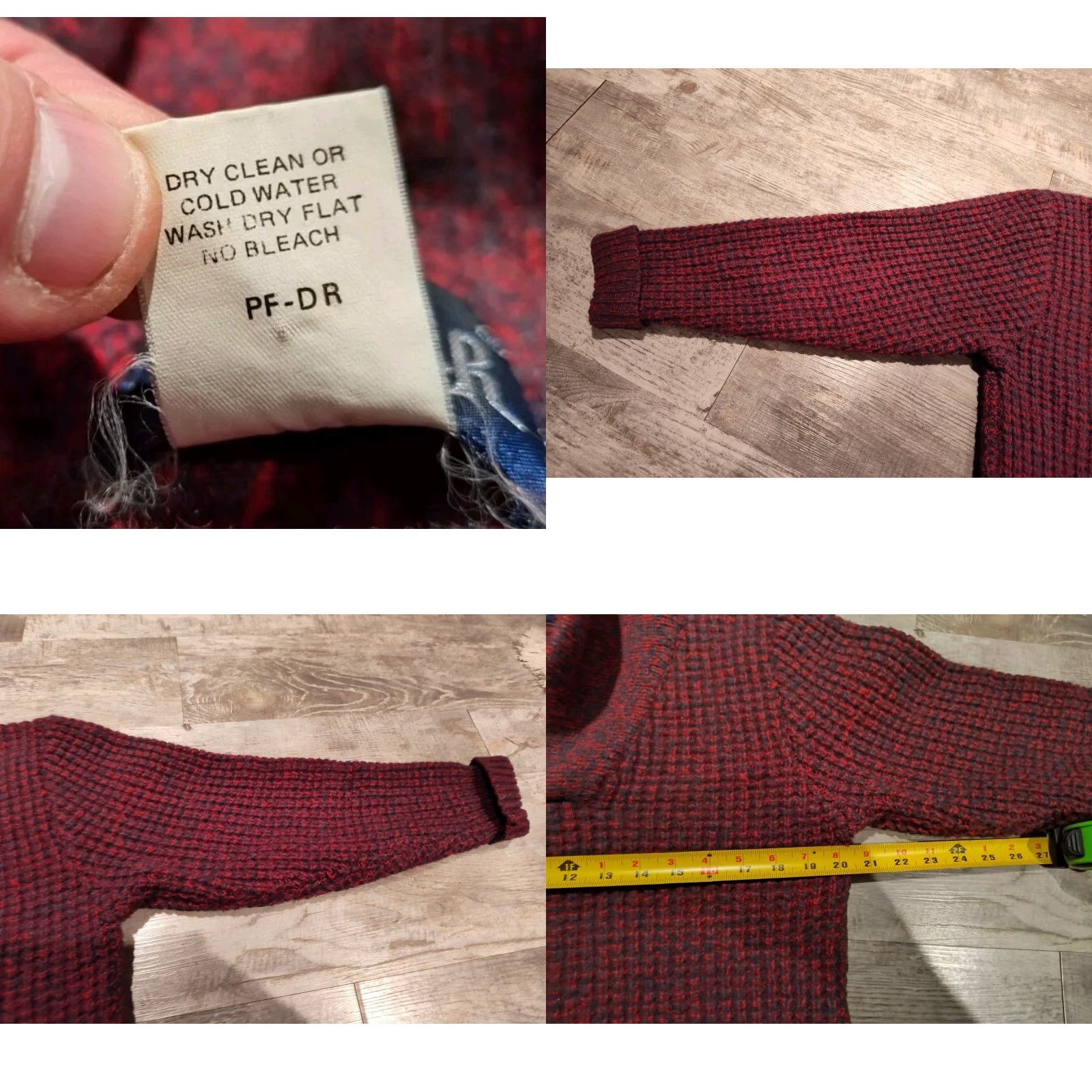 Vintage VINTAGE Woolrich Pullover Sweater Knit Wool Shawl Collar Waffle Knit M Red Mens 90s Preppy Size US M / EU 48-50 / 2 - 8 Thumbnail
