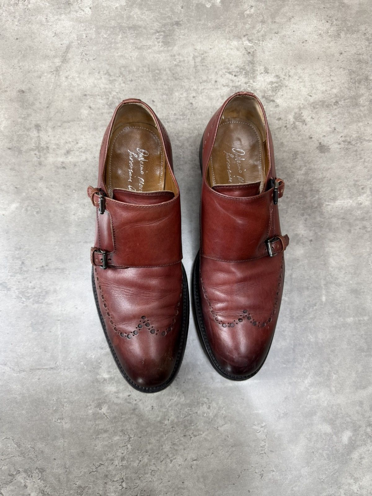Antonio Maurizi Antonio Maurizi Double Monk Strap Leather Shoes Burgundy Size US 9 / EU 42 - 10 Thumbnail