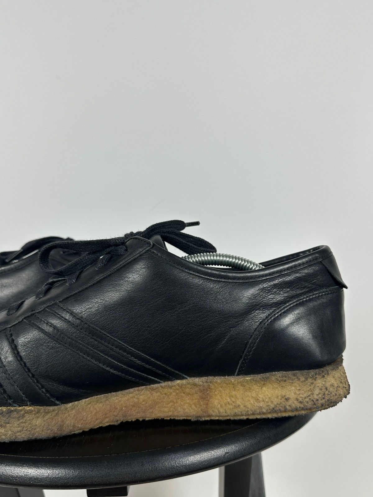 Designer Zeha Berlin Low Top Black Leather Sneakers Size US 13 / EU 46 - 19 Thumbnail