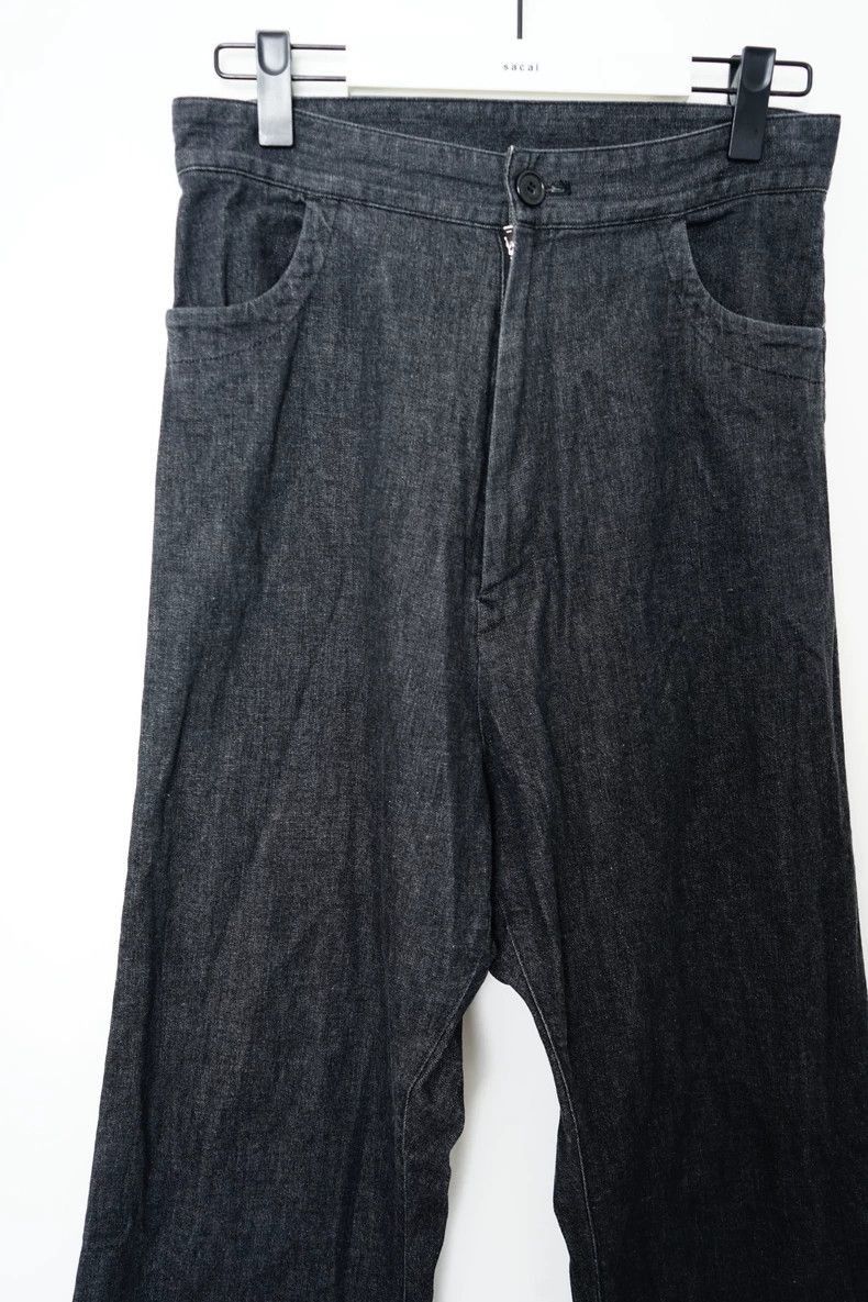 Yohji Yamamoto Yohji Yamamoto Yohji Yamamoto Wide-Leg Denim Pants Size US 27 - 4 Thumbnail