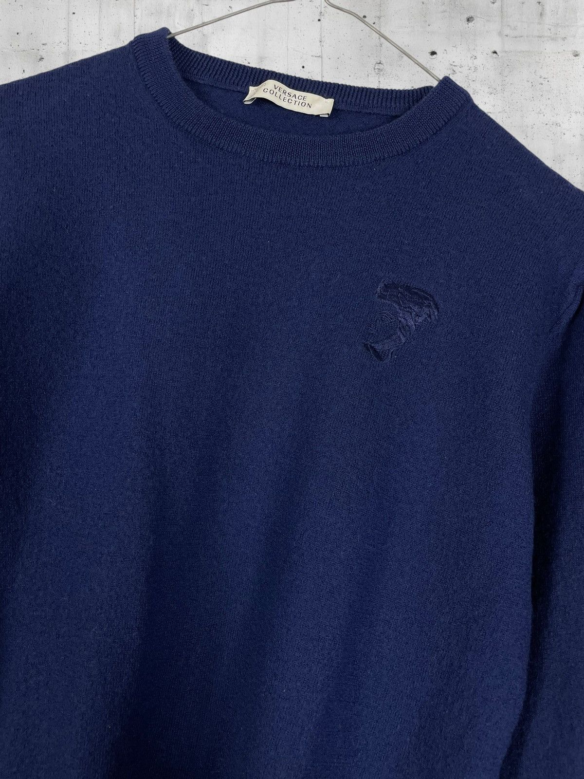 Versace Y2k Gianni Versace Embroidered Medusa Logo Knit Sweater Size US M / EU 48-50 / 2 - 2 Thumbnail