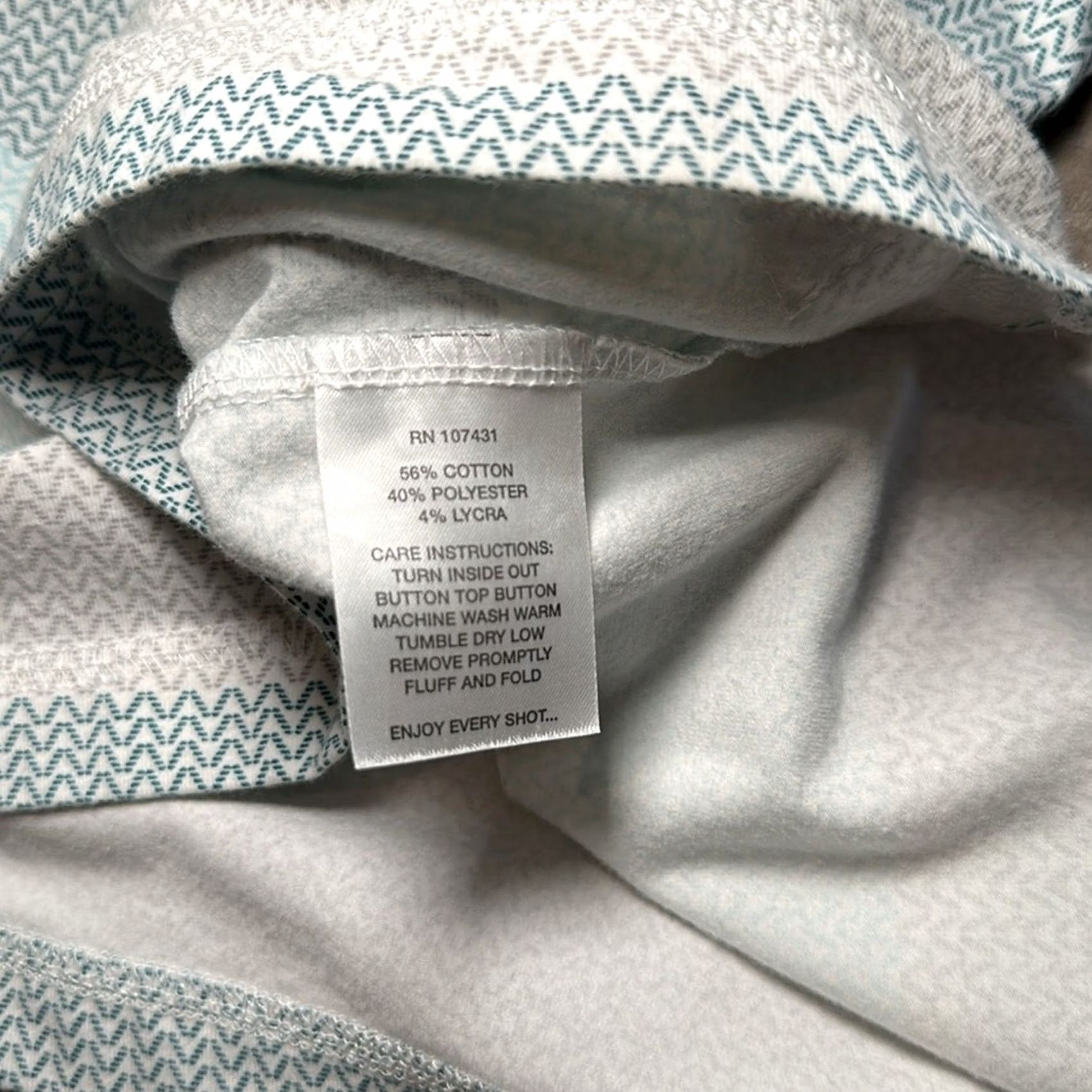 Vintage Linksoul Tempus Fugit Performance Golf Polo 2XL Shirt Men Blue Teal Light Blue Light Tan Light Brown Cotton Polyester Spandex N/A Size US XXL / EU 58 / 5 - 7 Thumbnail